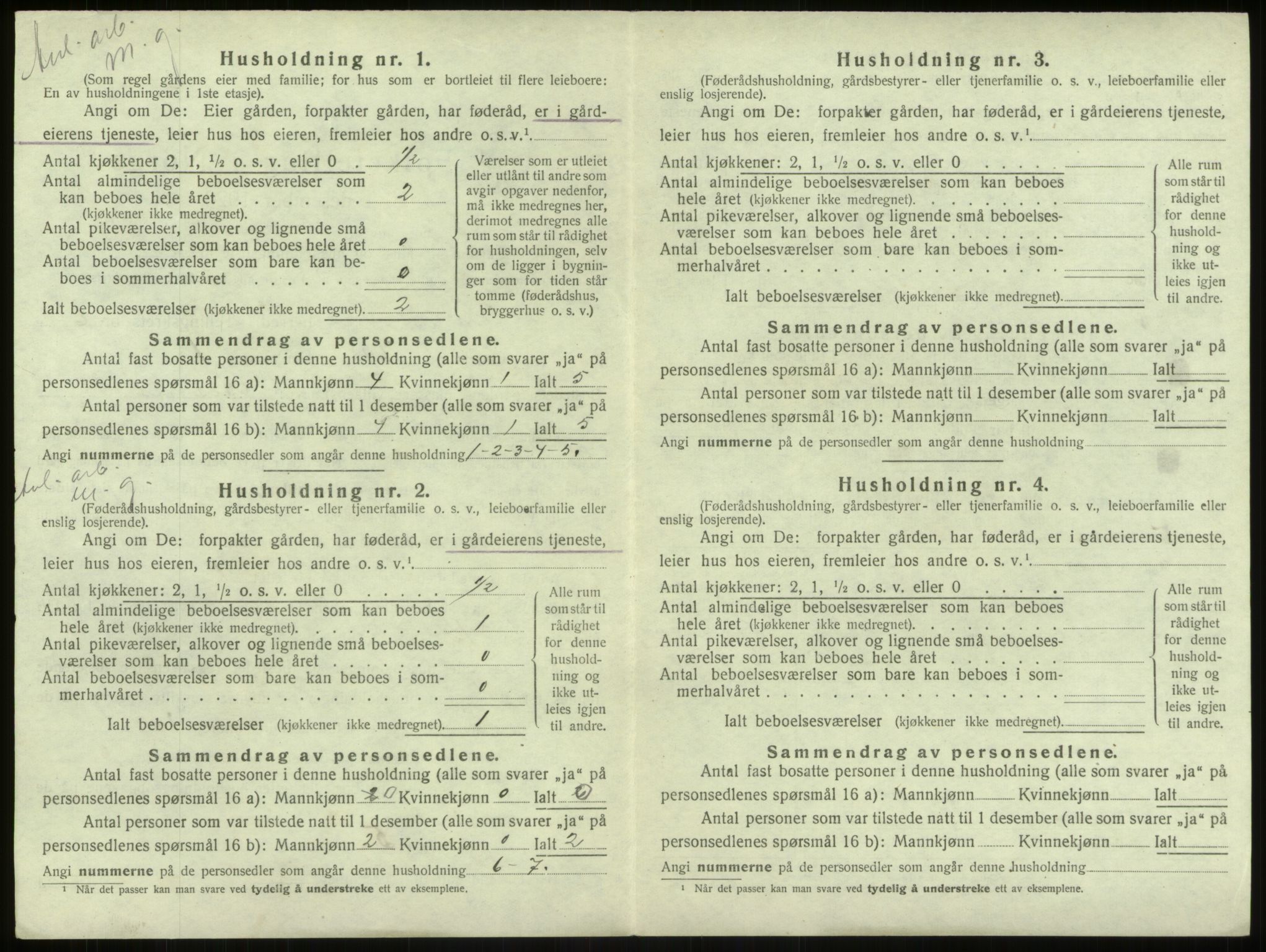SAB, 1920 census for Haus, 1920, p. 385