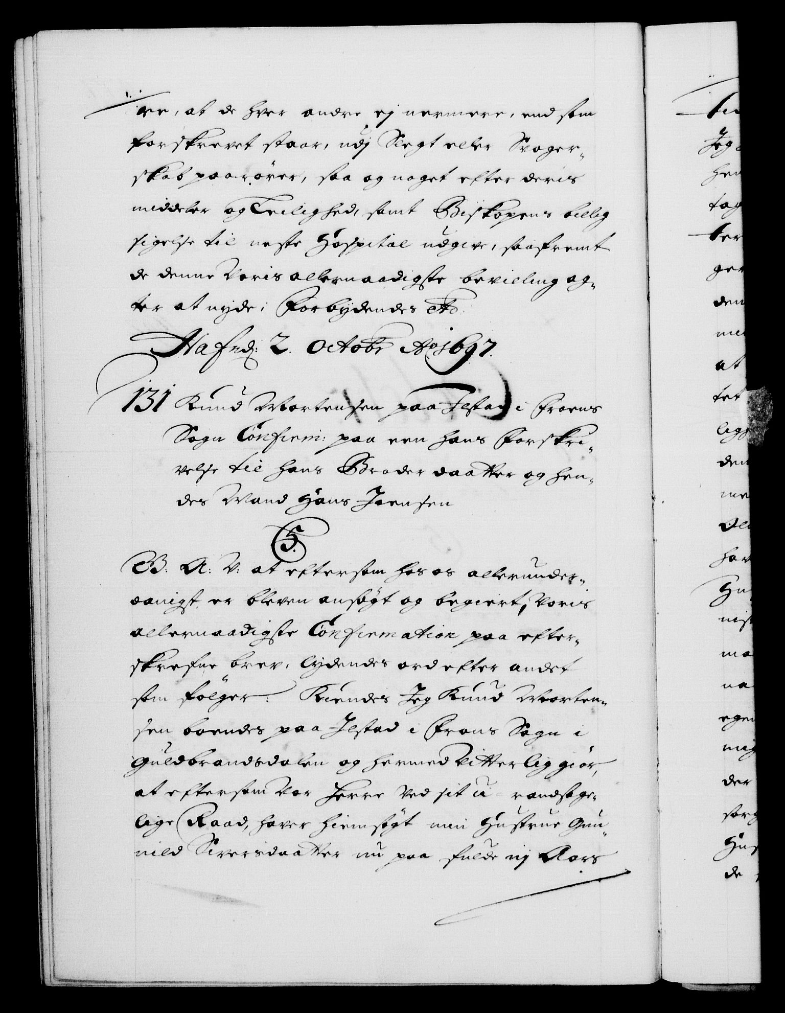 Danske Kanselli 1572-1799, AV/RA-EA-3023/F/Fc/Fca/Fcaa/L0016: Norske registre (mikrofilm), 1692-1697, p. 477b