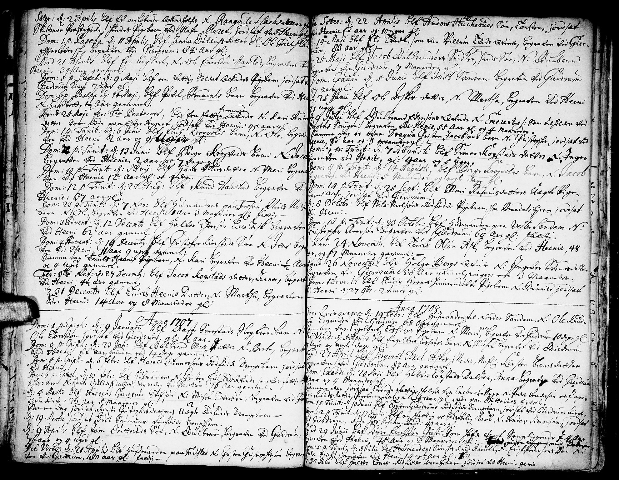 Gjerdrum prestekontor Kirkebøker, SAO/A-10412b/F/Fa/L0001: Parish register (official) no. I 1, 1689-1736, p. 127