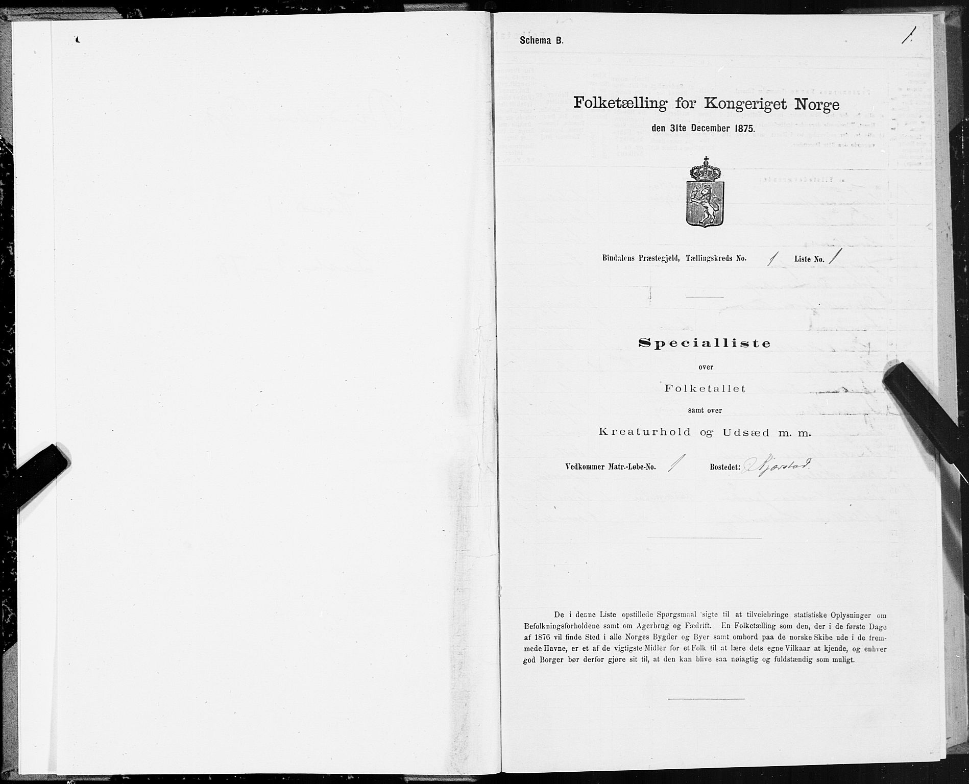 SAT, 1875 census for 1811P Bindal, 1875, p. 1001