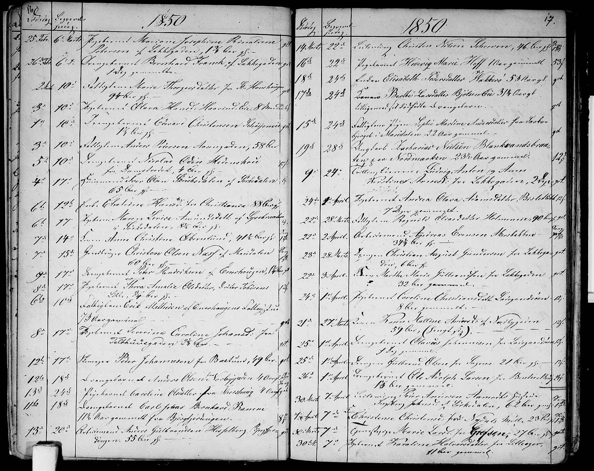 Aker prestekontor kirkebøker, SAO/A-10861/G/L0012: Parish register (copy) no. 12, 1846-1860, p. 16-17