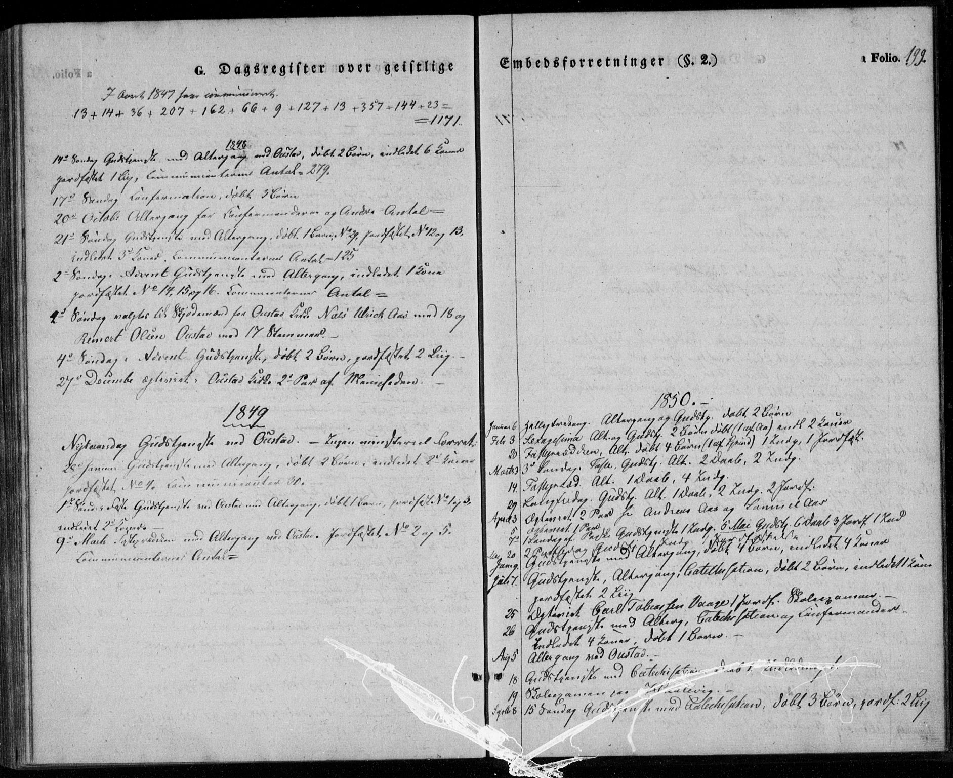 Lyngdal sokneprestkontor, SAK/1111-0029/F/Fa/Faa/L0001: Parish register (official) no. A 1, 1837-1857, p. 199