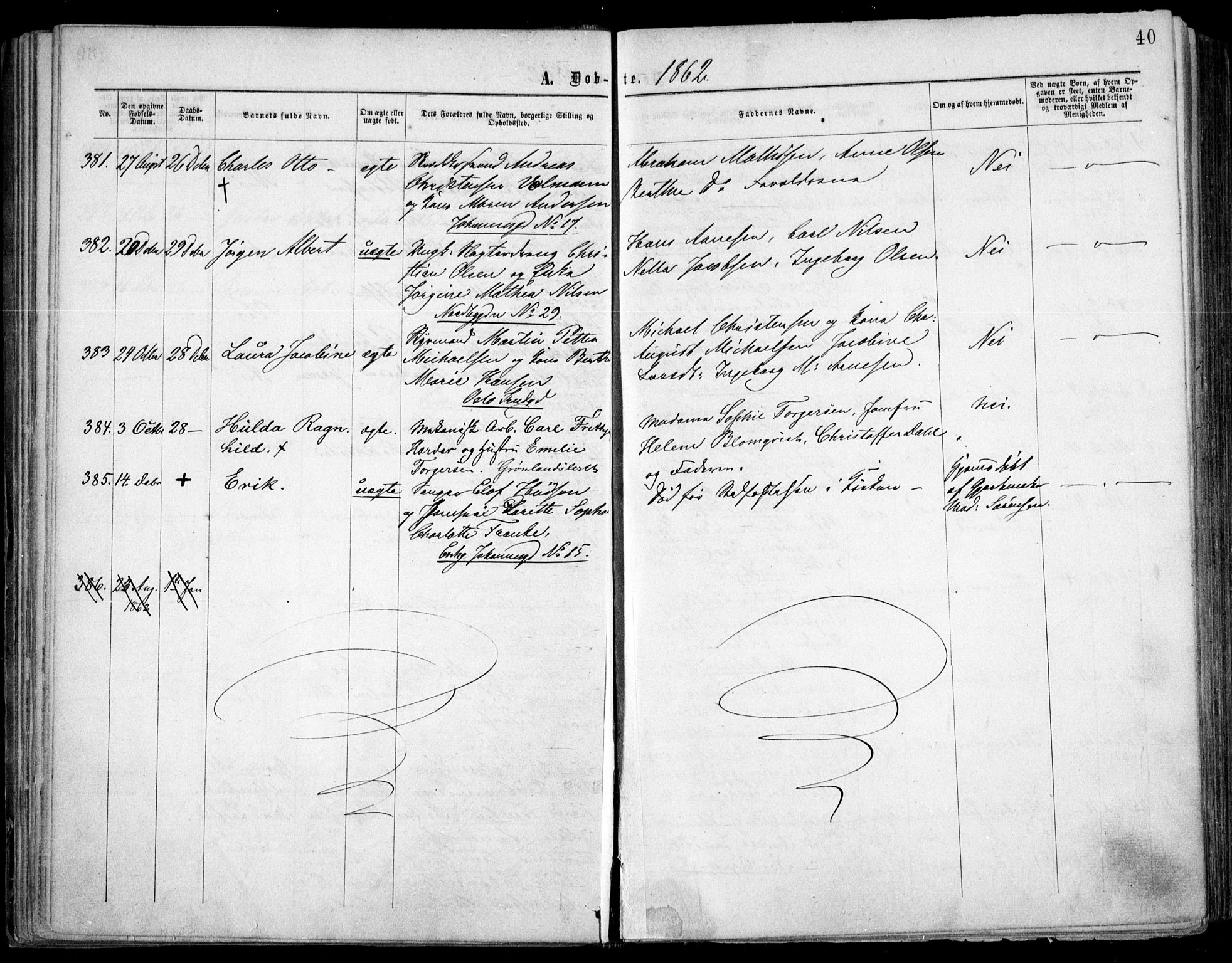 Grønland prestekontor Kirkebøker, AV/SAO-A-10848/F/Fa/L0002: Parish register (official) no. 2, 1862-1868, p. 40