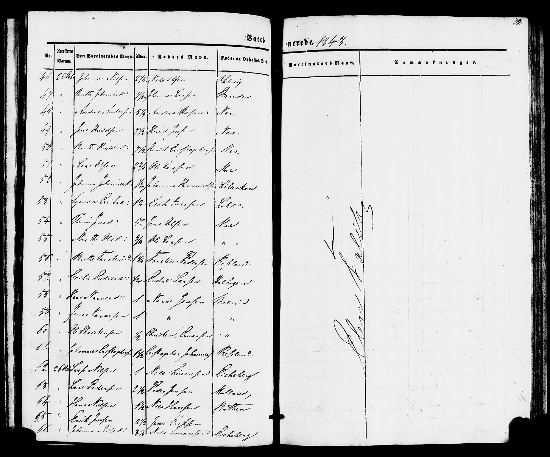 Hafslo sokneprestembete, SAB/A-80301/H/Haa/Haaa/L0016: Parish register (official) no. A 16, 1835-1860, p. 32