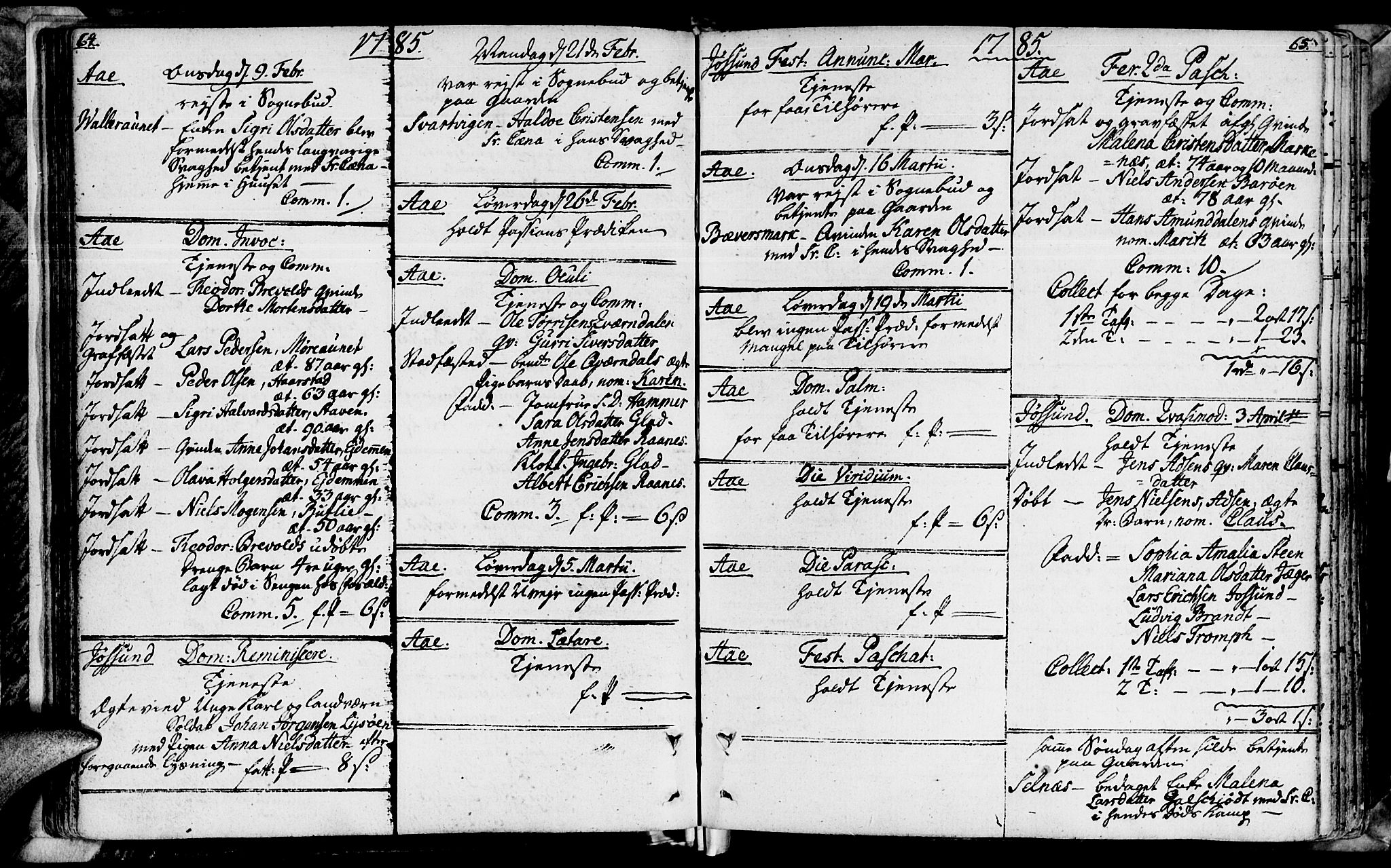 Ministerialprotokoller, klokkerbøker og fødselsregistre - Sør-Trøndelag, SAT/A-1456/655/L0673: Parish register (official) no. 655A02, 1780-1801, p. 64-65