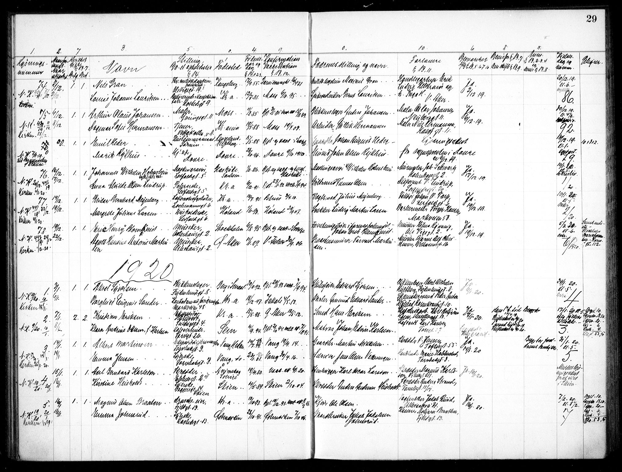 Jakob prestekontor Kirkebøker, SAO/A-10850/H/Ha/L0001: Banns register no. 1, 1917-1938, p. 29