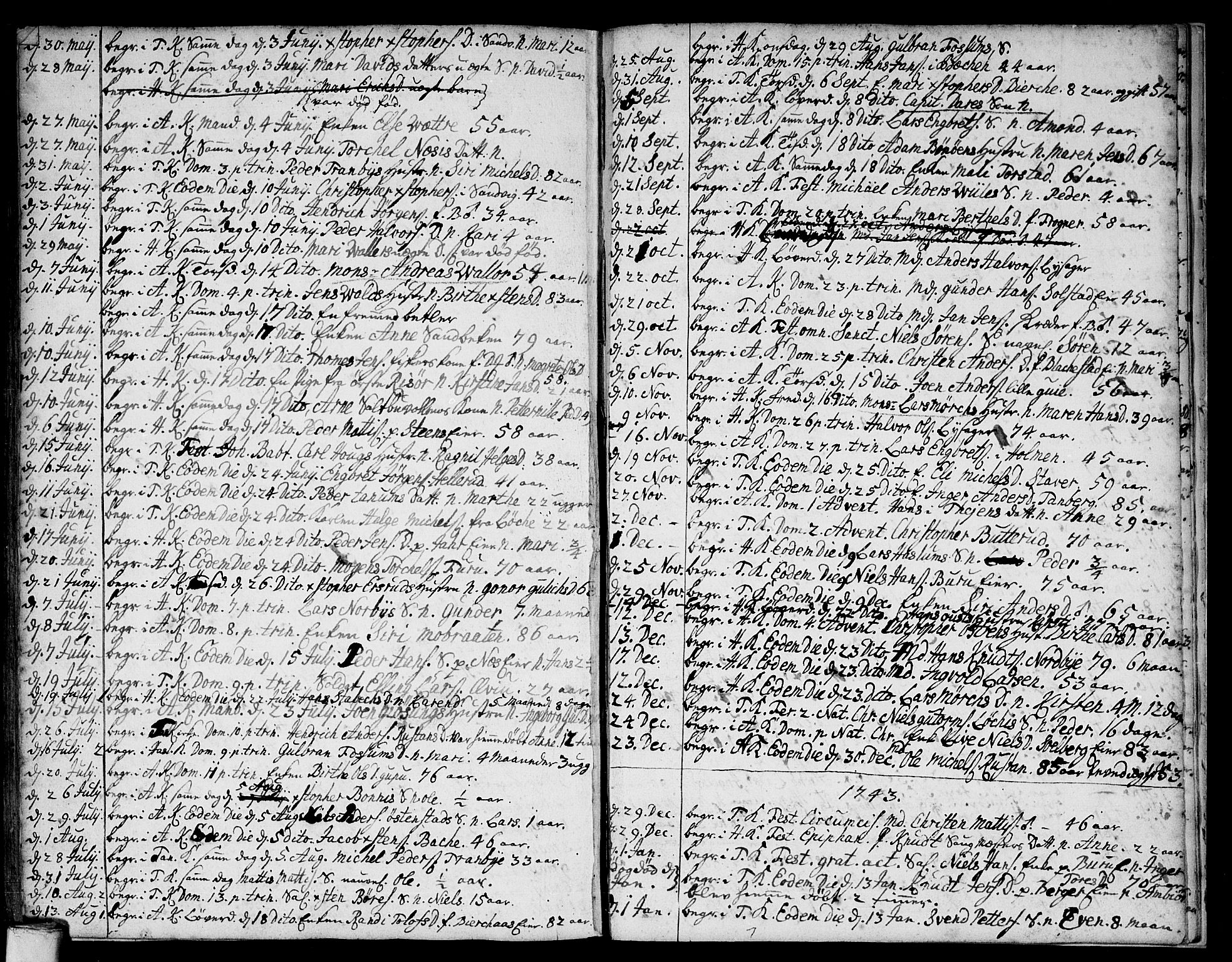 Asker prestekontor Kirkebøker, SAO/A-10256a/F/Fa/L0001: Parish register (official) no. I 1, 1726-1744, p. 110