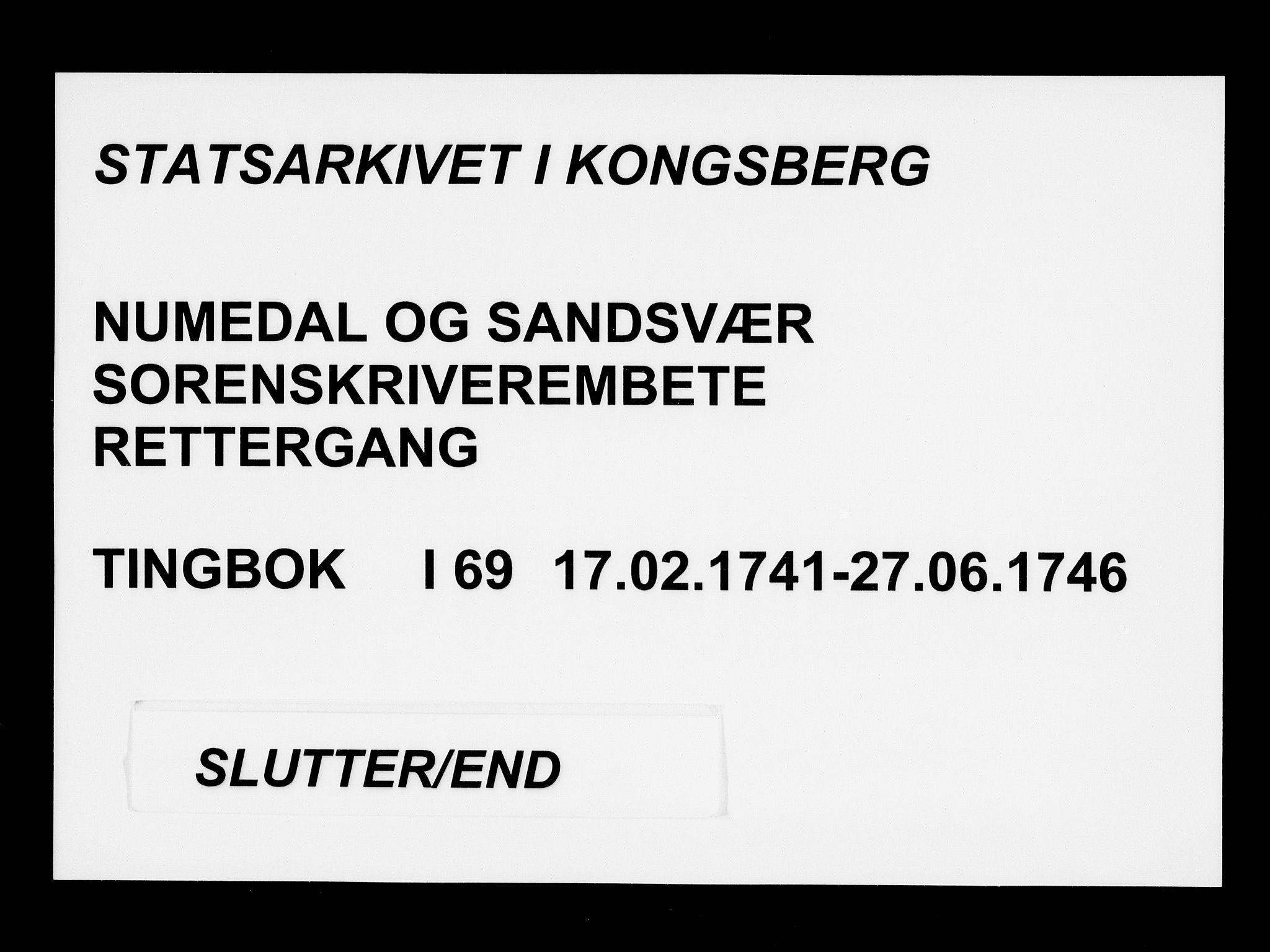 Numedal og Sandsvær sorenskriveri, AV/SAKO-A-128/F/Fa/Faa/L0069: Tingbøker, 1741-1746