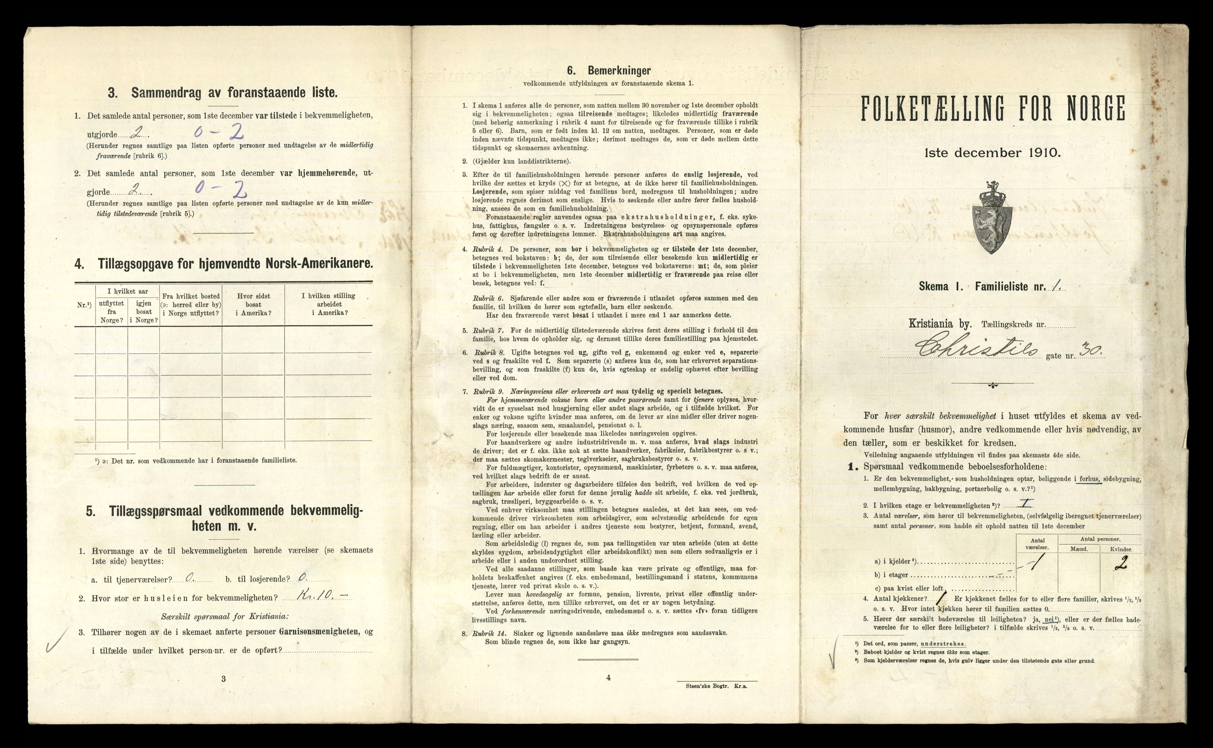 RA, 1910 census for Kristiania, 1910, p. 13039