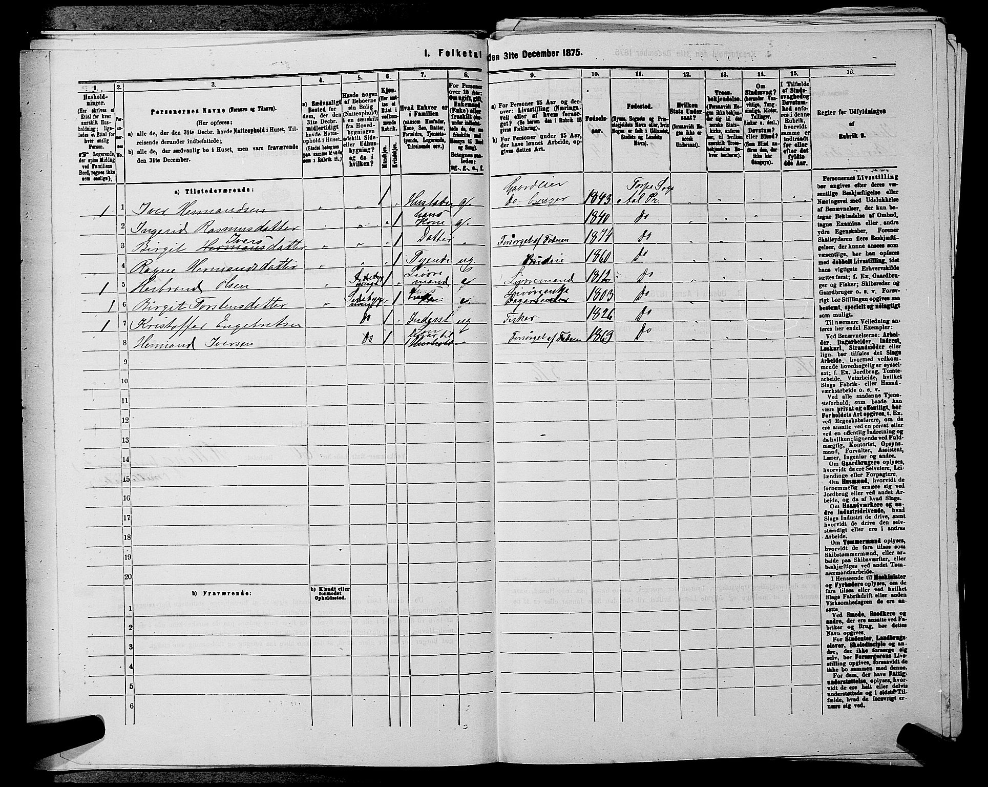 SAKO, 1875 census for 0619P Ål, 1875, p. 231