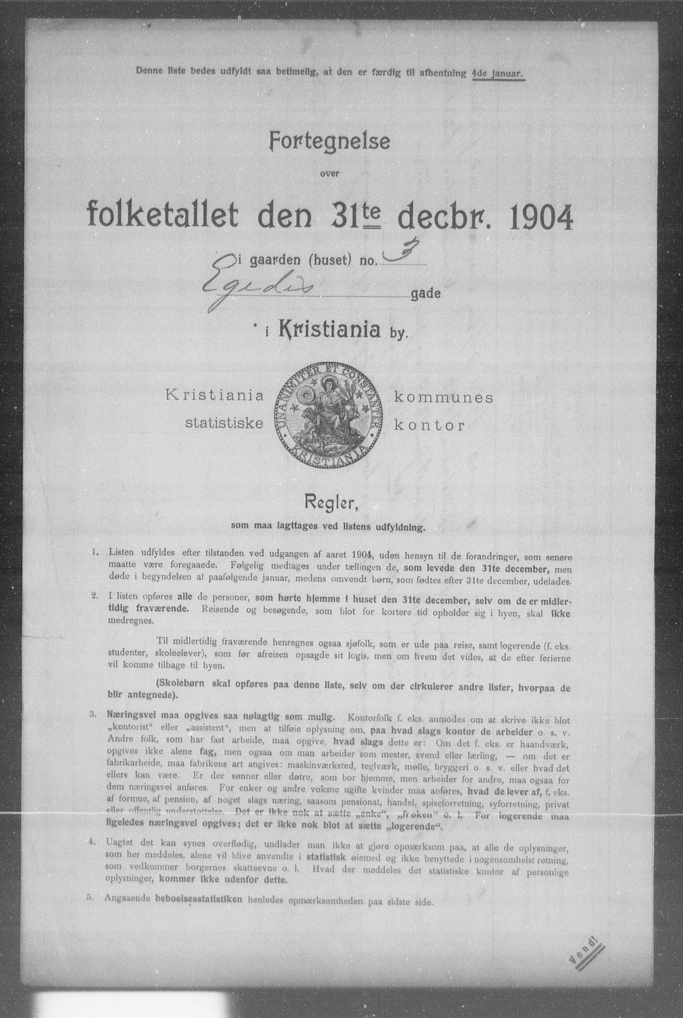 OBA, Municipal Census 1904 for Kristiania, 1904, p. 3789