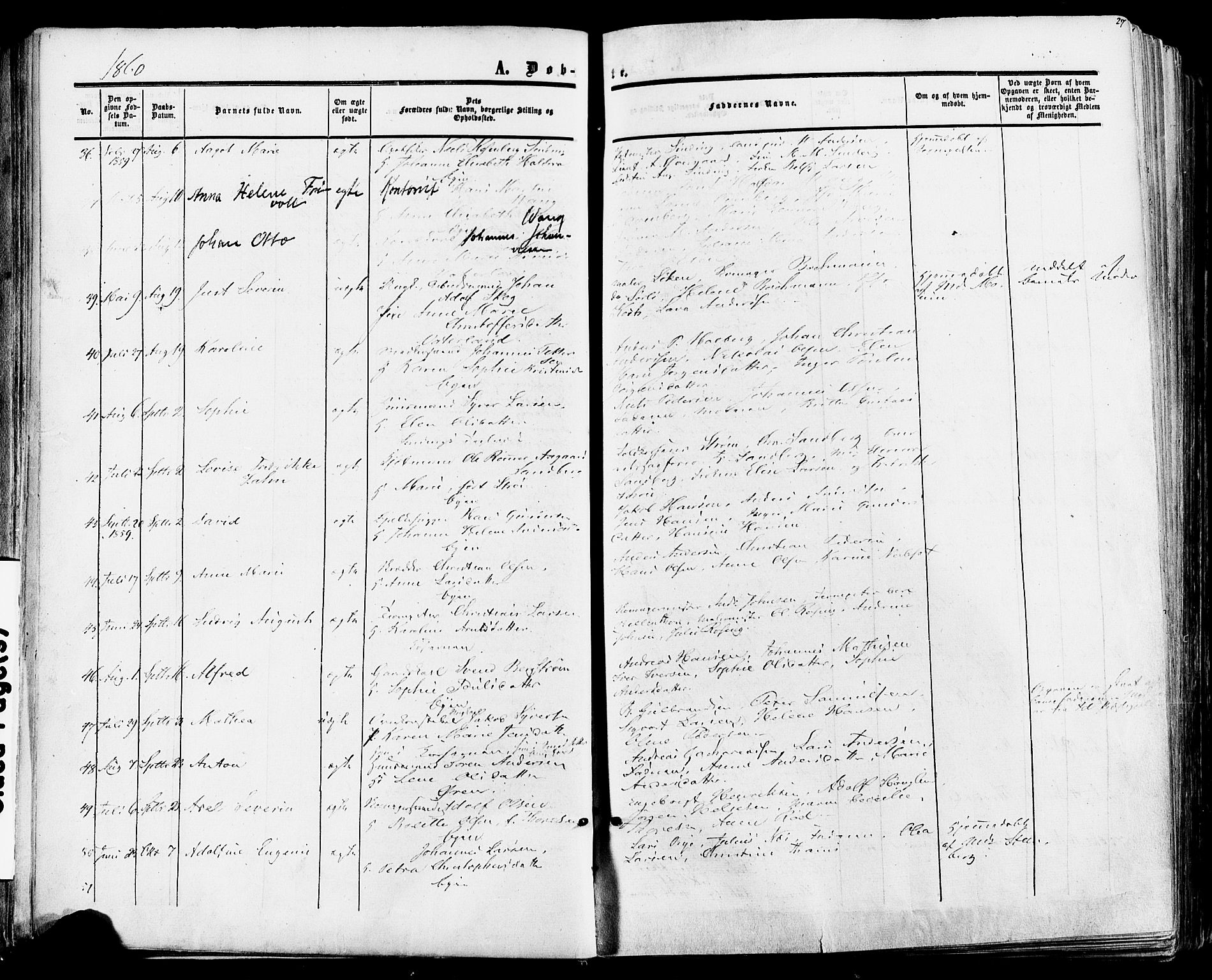 Fredrikstad prestekontor Kirkebøker, AV/SAO-A-11082/F/Fa/L0006: Parish register (official) no. 6, 1857-1878, p. 27