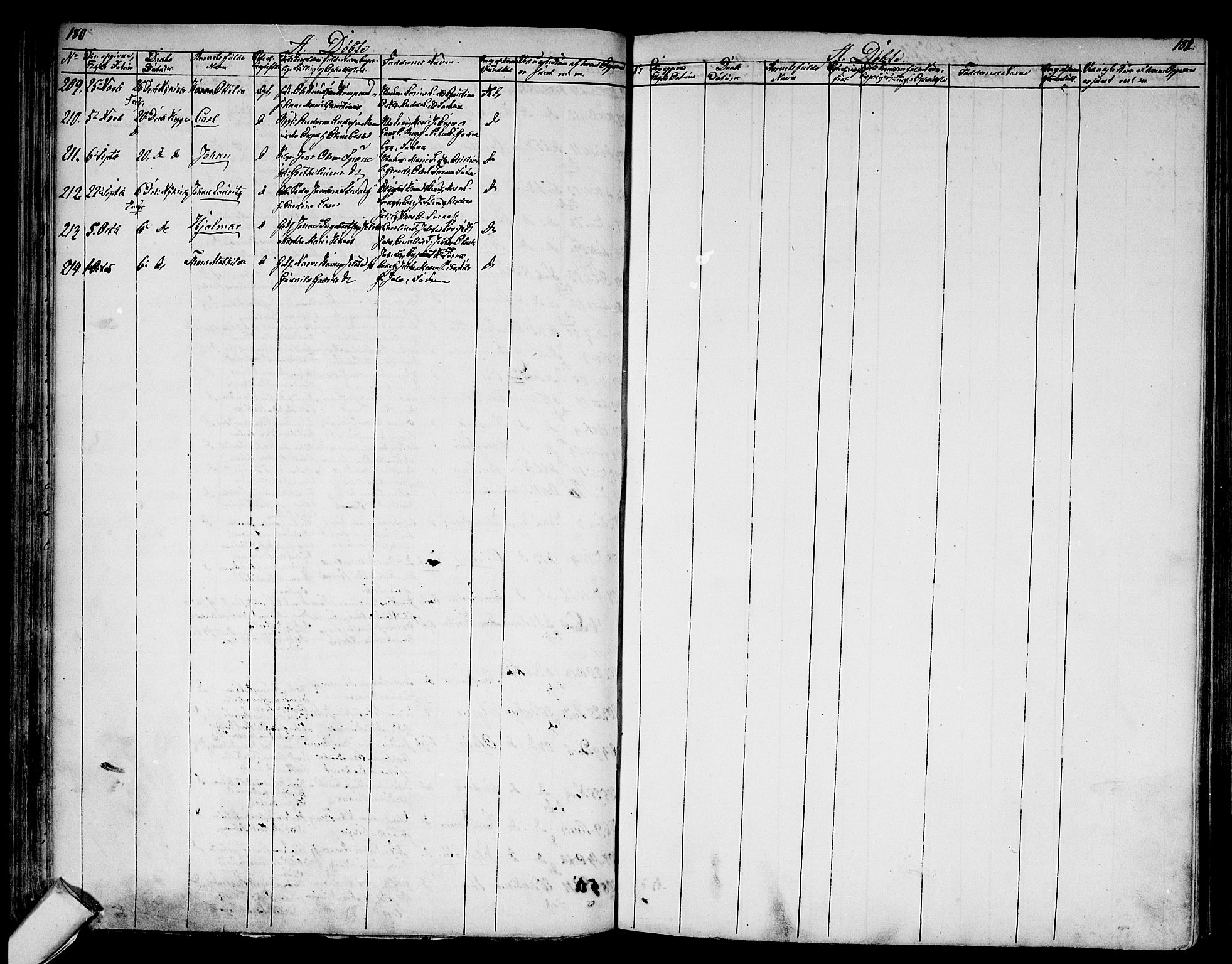 Modum kirkebøker, SAKO/A-234/G/Ga/L0006: Parish register (copy) no. I 6, 1854-1868, p. 180-181