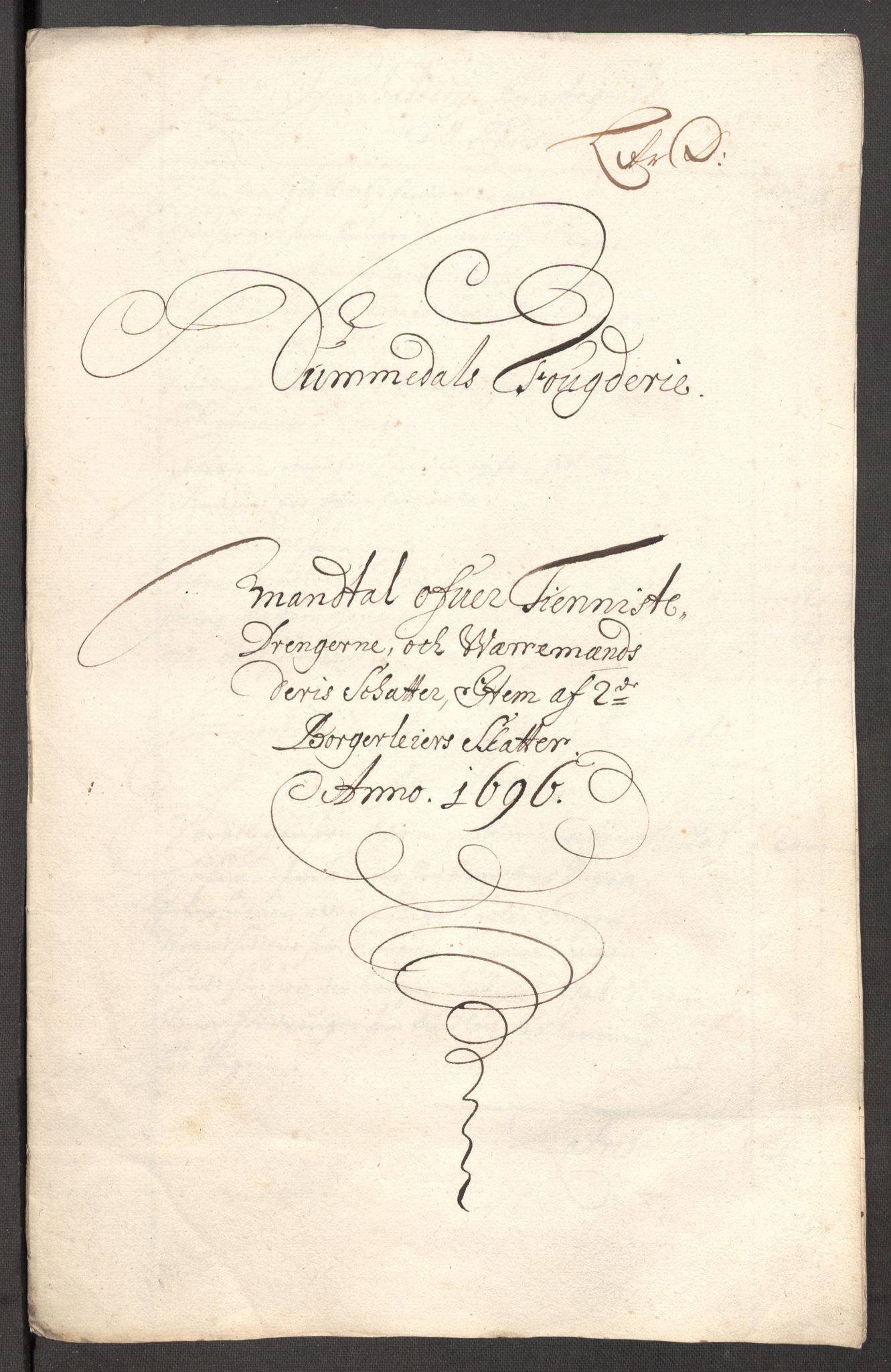 Rentekammeret inntil 1814, Reviderte regnskaper, Fogderegnskap, AV/RA-EA-4092/R64/L4425: Fogderegnskap Namdal, 1696-1698, p. 19