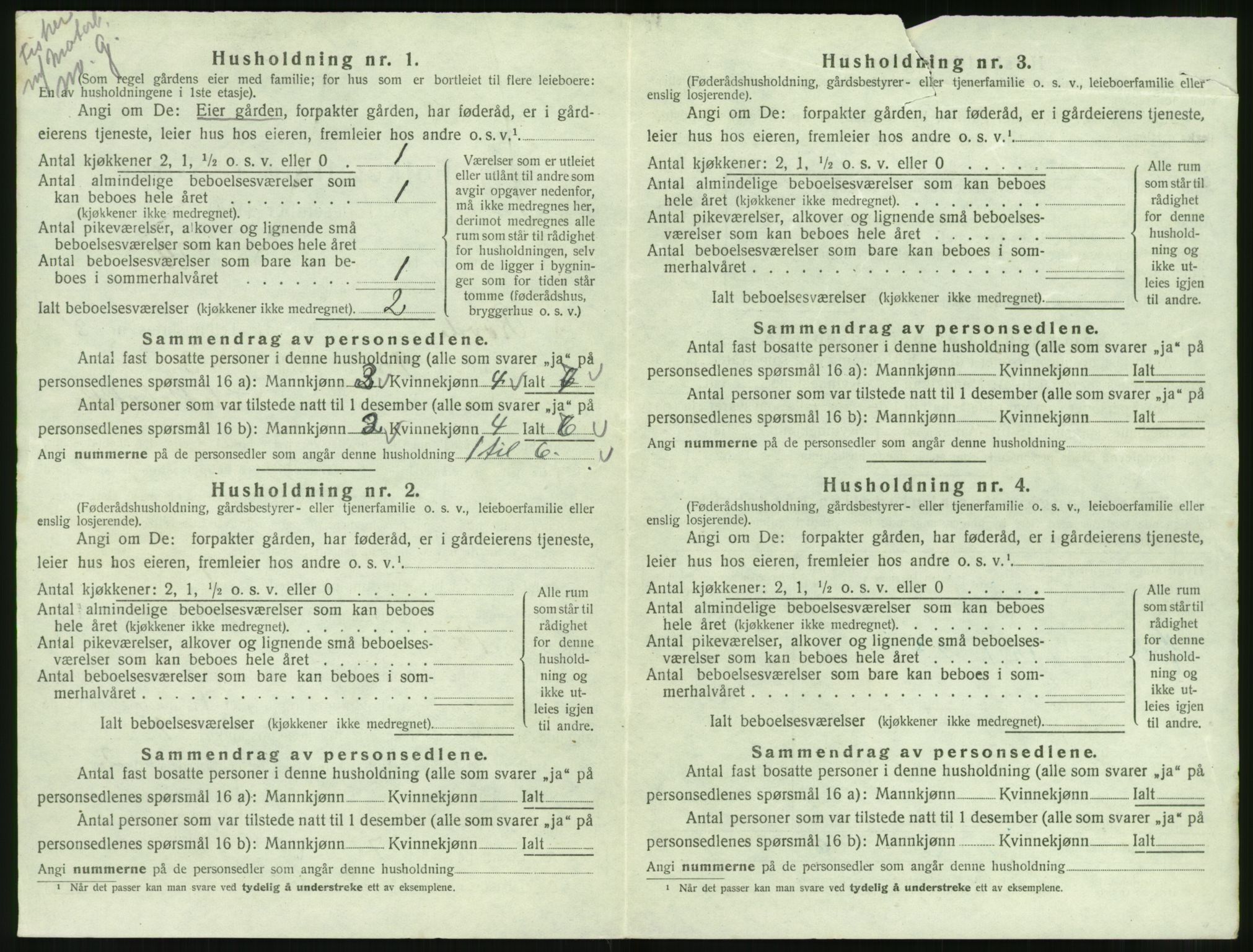 SAT, 1920 census for Rovde, 1920, p. 176