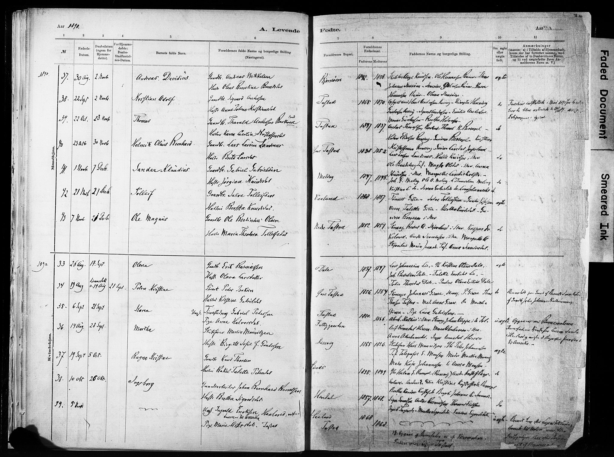 Hetland sokneprestkontor, SAST/A-101826/30/30BA/L0011: Parish register (official) no. A 11, 1884-1911, p. 42