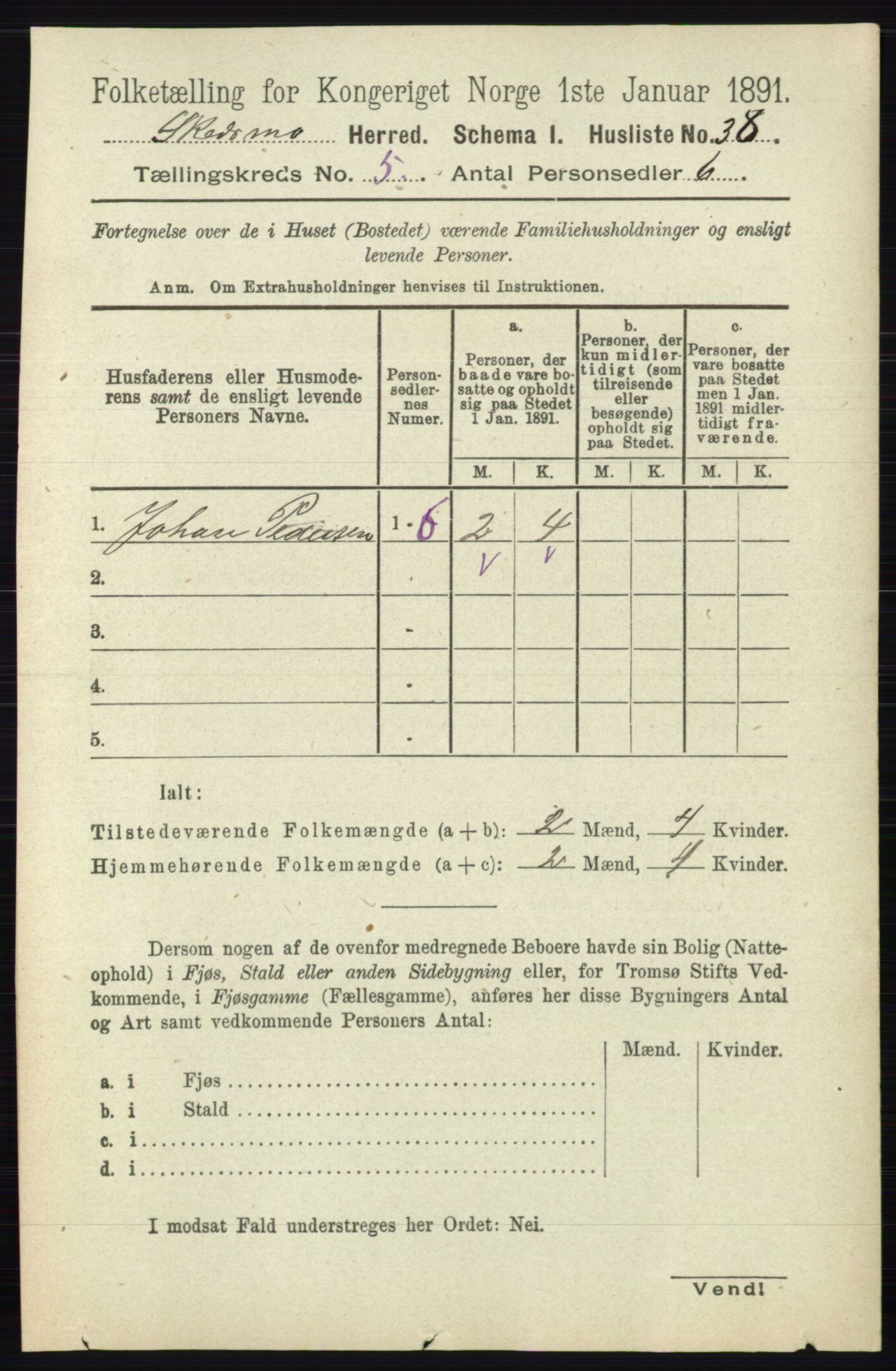 RA, 1891 census for 0231 Skedsmo, 1891, p. 2283