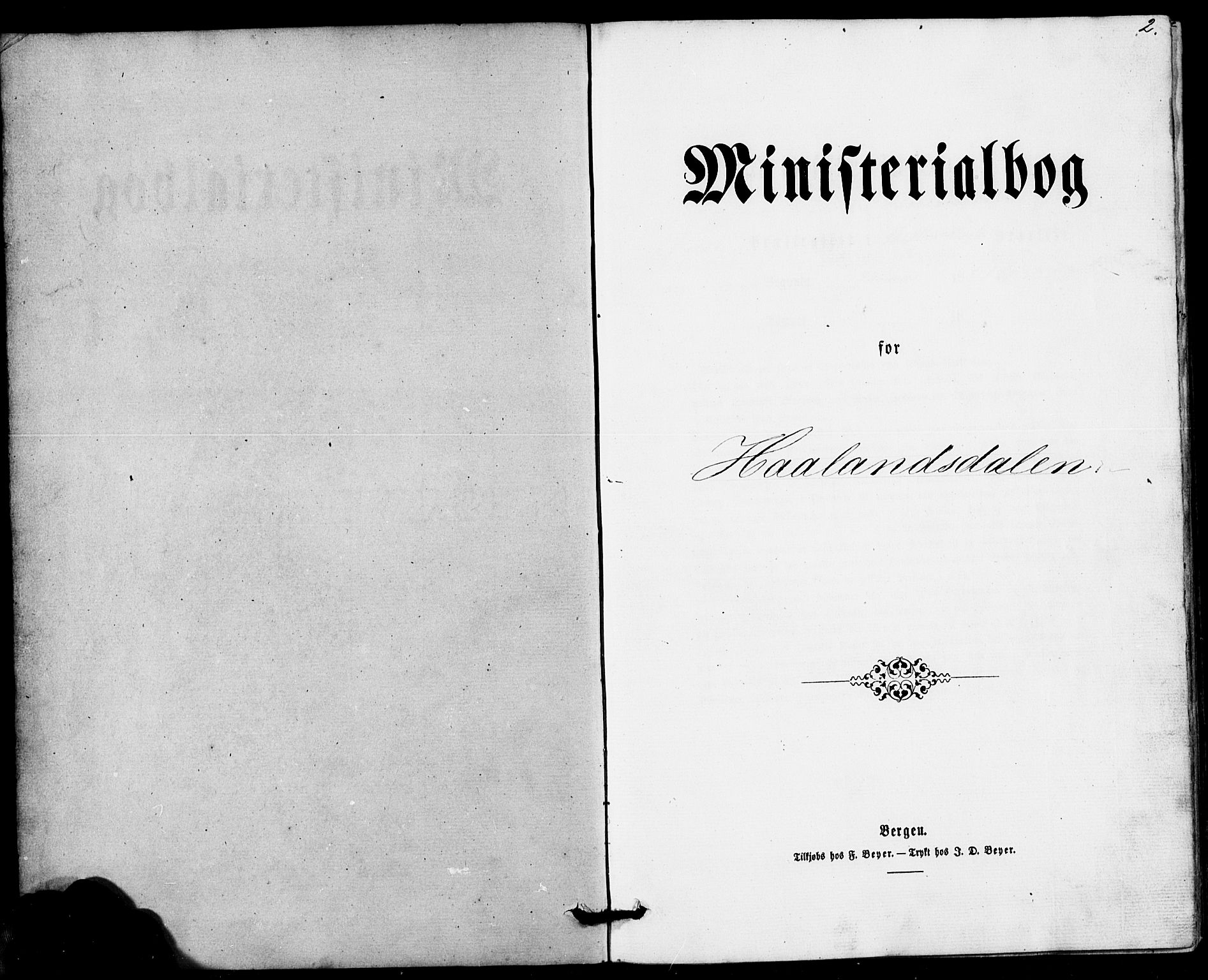 Fusa sokneprestembete, SAB/A-75401/H/Hab: Parish register (copy) no. B 1, 1861-1896, p. 2