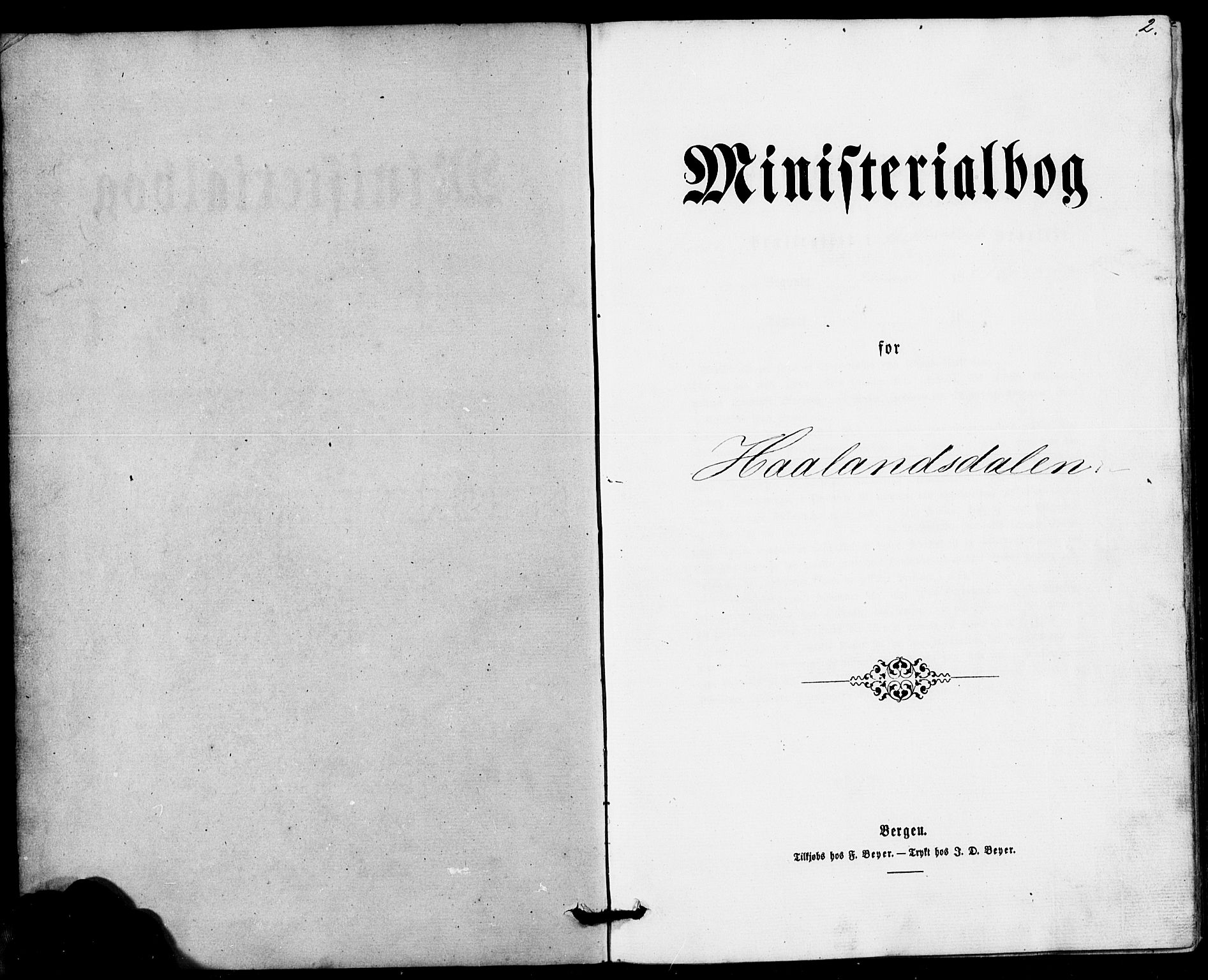 Fusa sokneprestembete, AV/SAB-A-75401/H/Hab: Parish register (copy) no. B 1, 1861-1896, p. 2