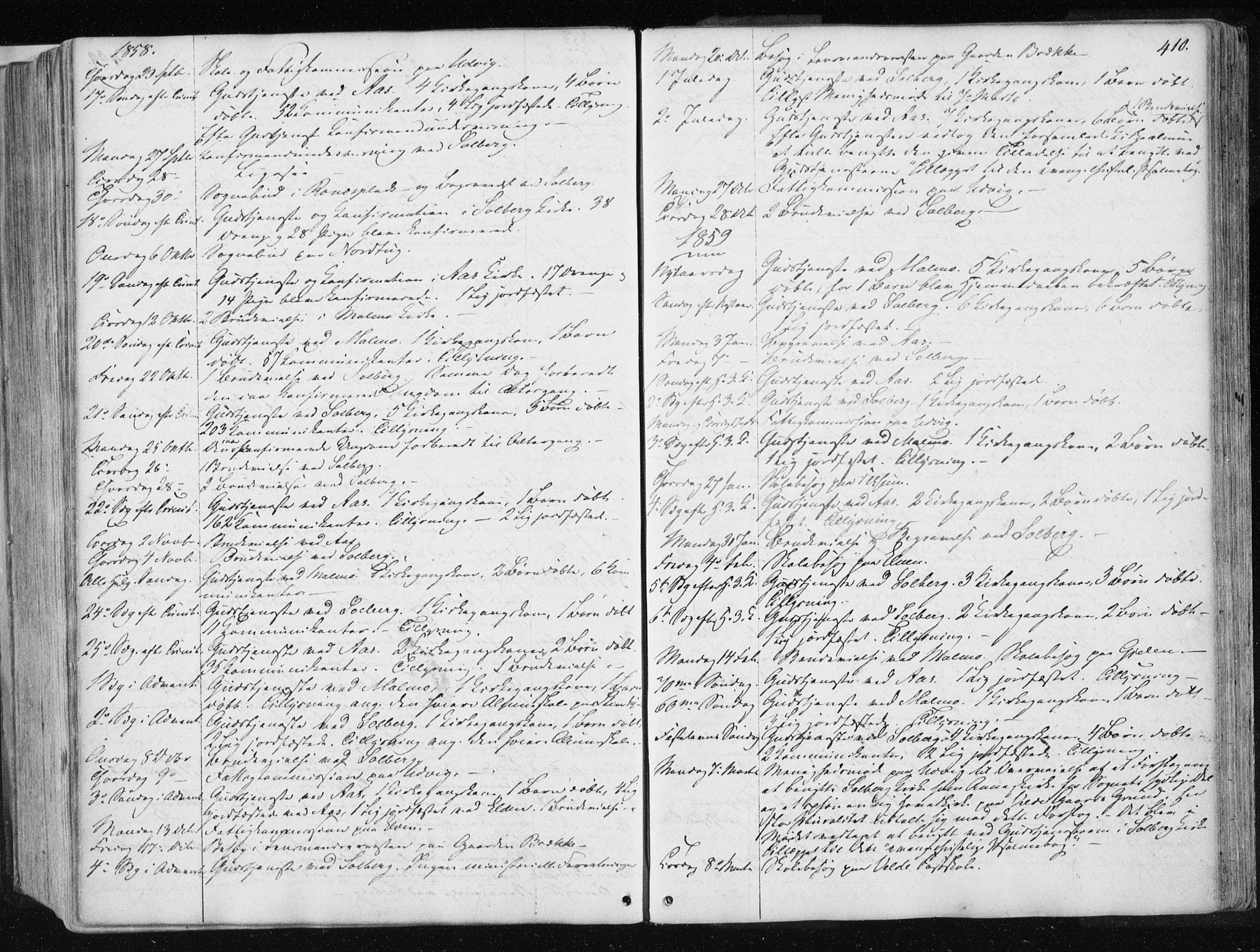 Ministerialprotokoller, klokkerbøker og fødselsregistre - Nord-Trøndelag, SAT/A-1458/741/L0393: Parish register (official) no. 741A07, 1849-1863, p. 410