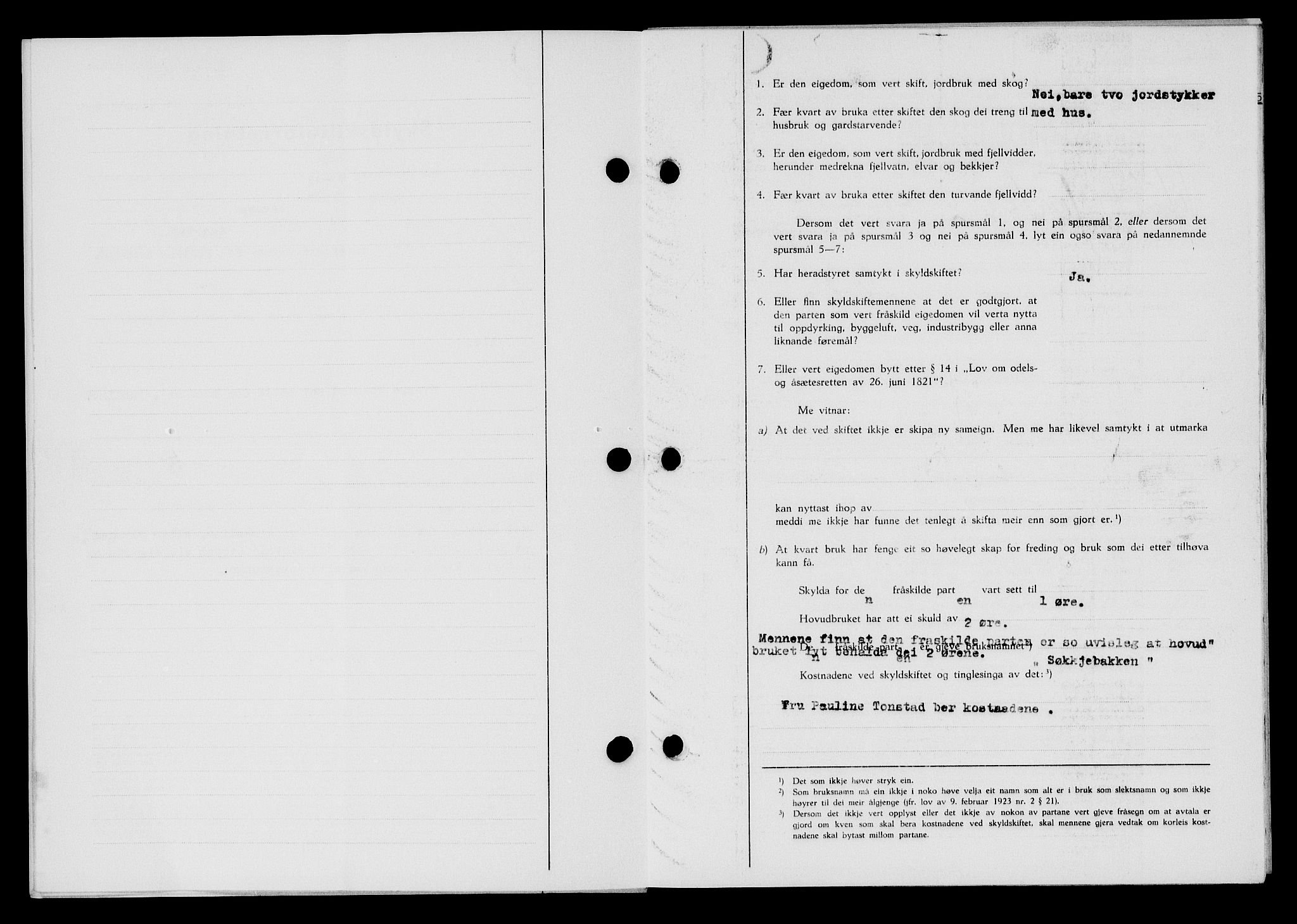 Flekkefjord sorenskriveri, SAK/1221-0001/G/Gb/Gba/L0059: Mortgage book no. A-7, 1944-1945, Diary no: : 316/1945