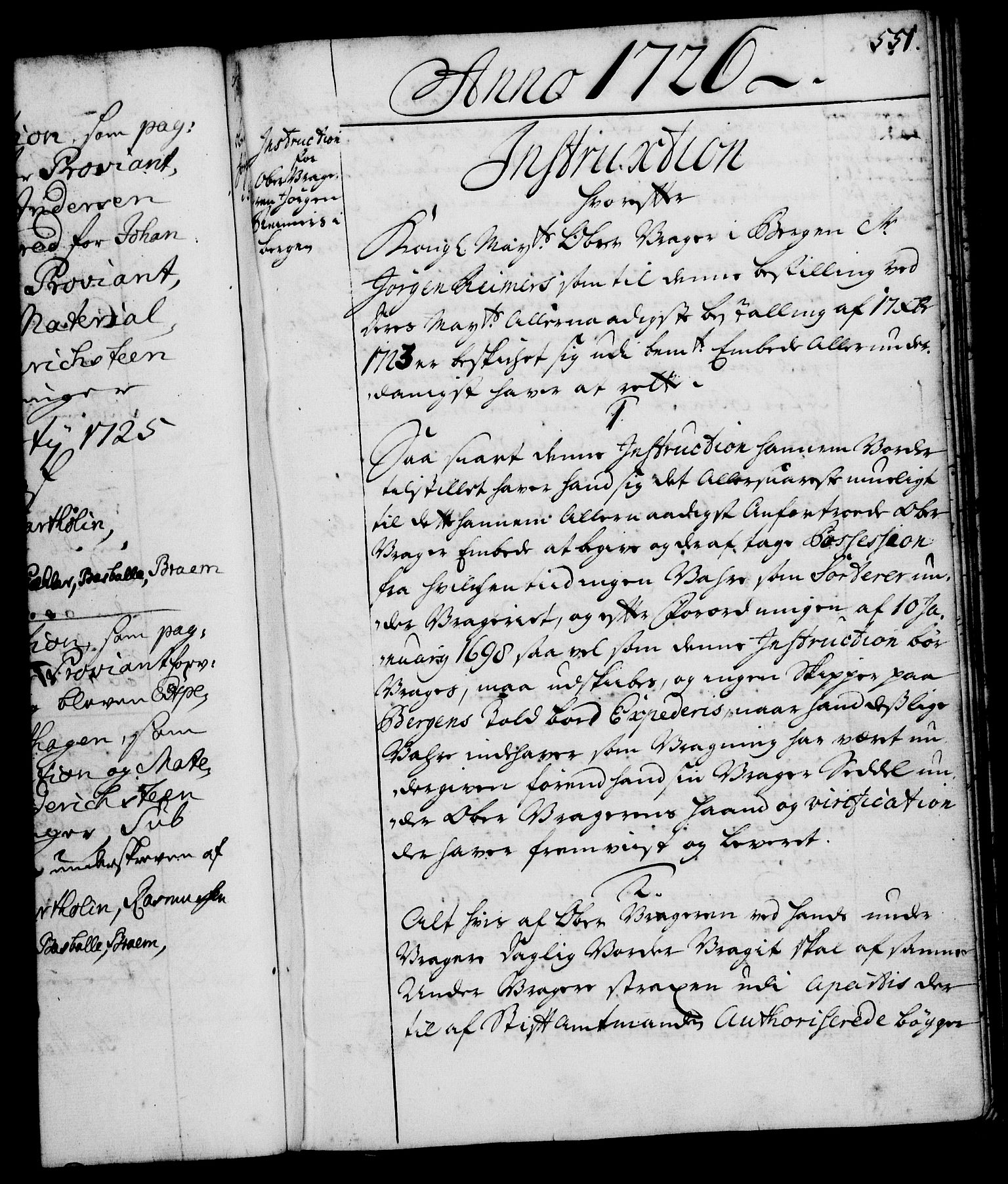 Rentekammeret, Kammerkanselliet, RA/EA-3111/G/Gg/Ggi/L0001: Norsk instruksjonsprotokoll med register (merket RK 53.34), 1720-1729, p. 551