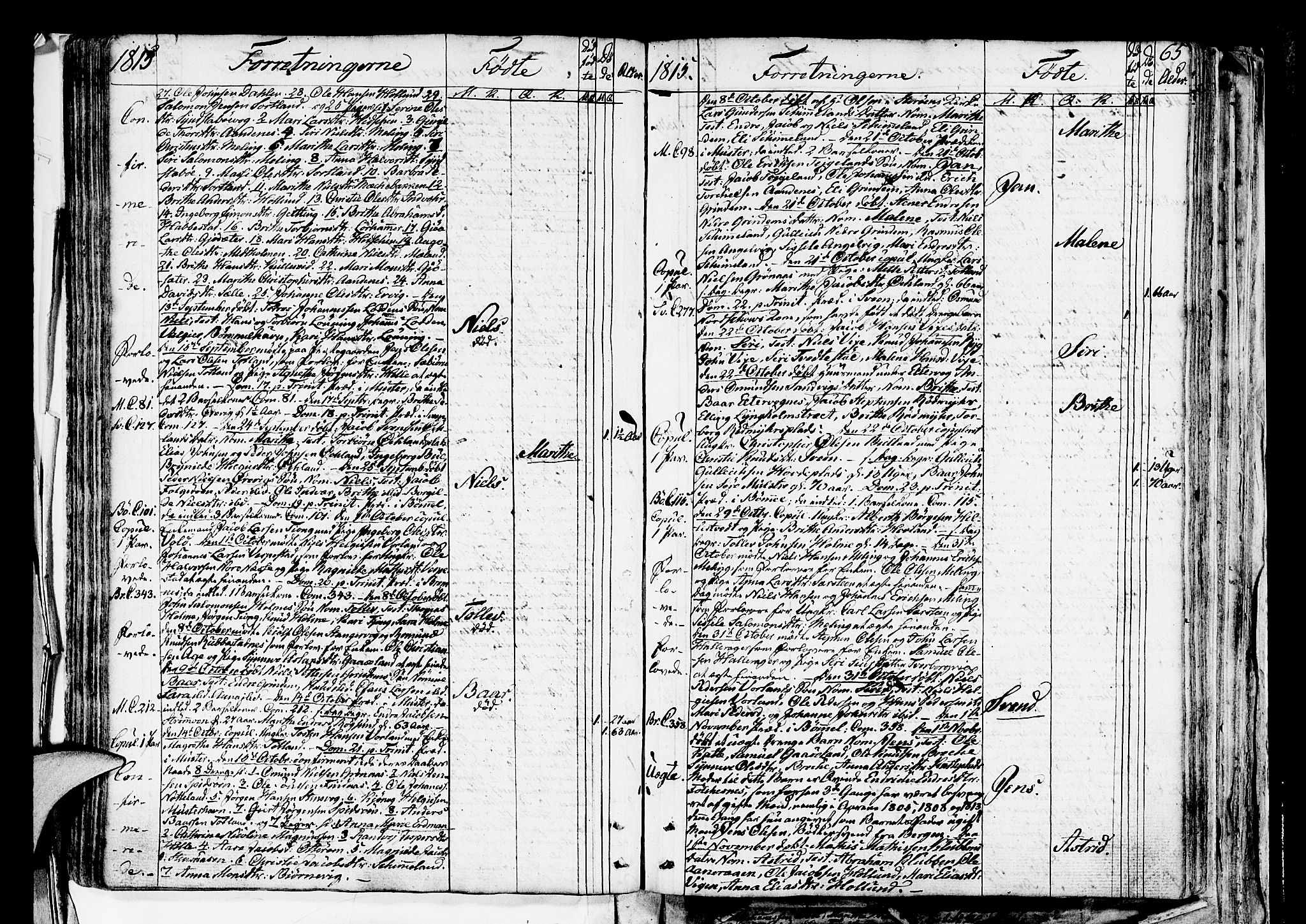 Finnås sokneprestembete, AV/SAB-A-99925/H/Ha/Haa/Haaa/L0004: Parish register (official) no. A 4, 1804-1830, p. 65