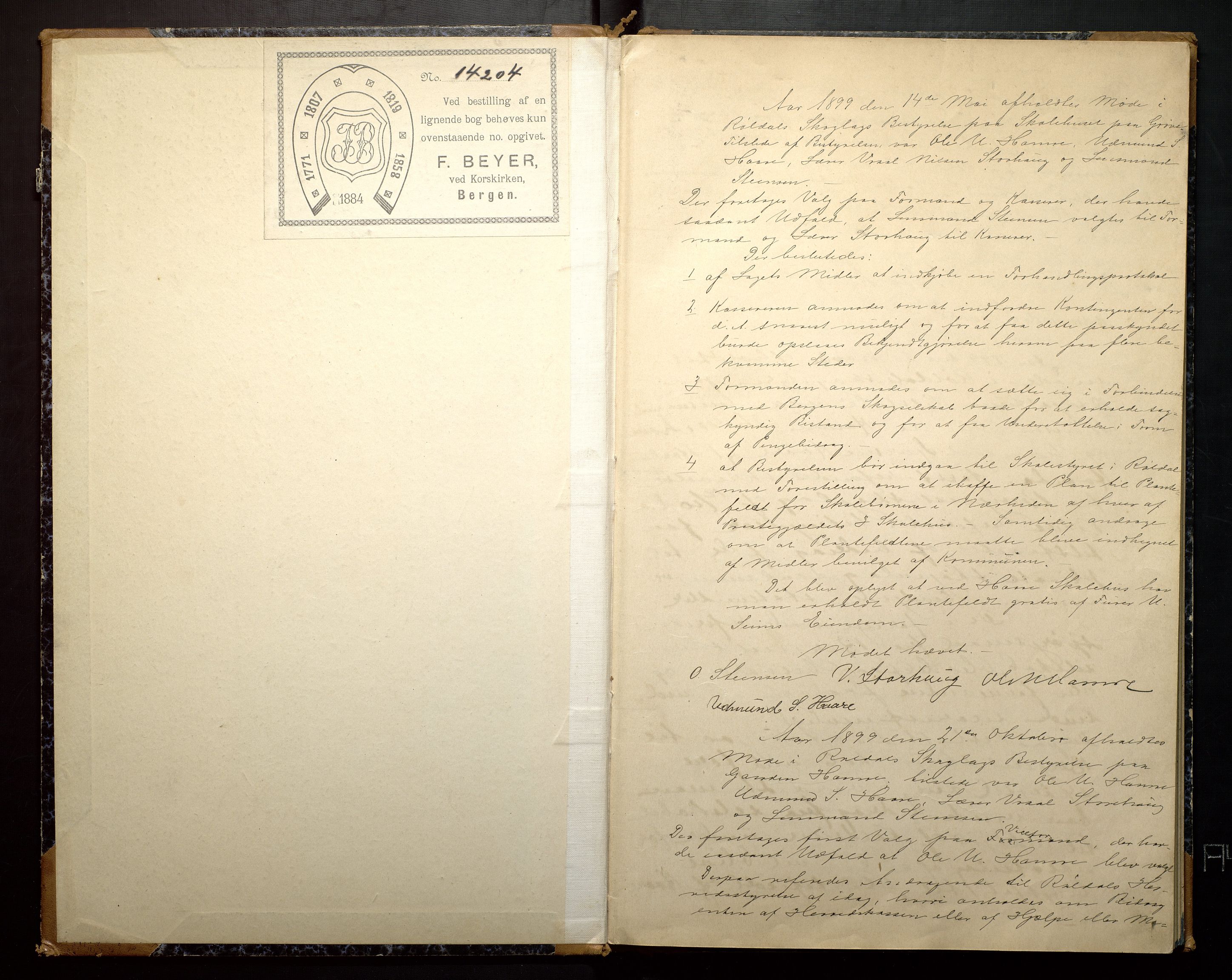 Røldal skoglags bestyrelse, IKAH/1229-Pa0001/A/Aa/L0001: Forhandlingsprotokoll for Røldal skoglags bestyrelse, 1899-1911, p. 2