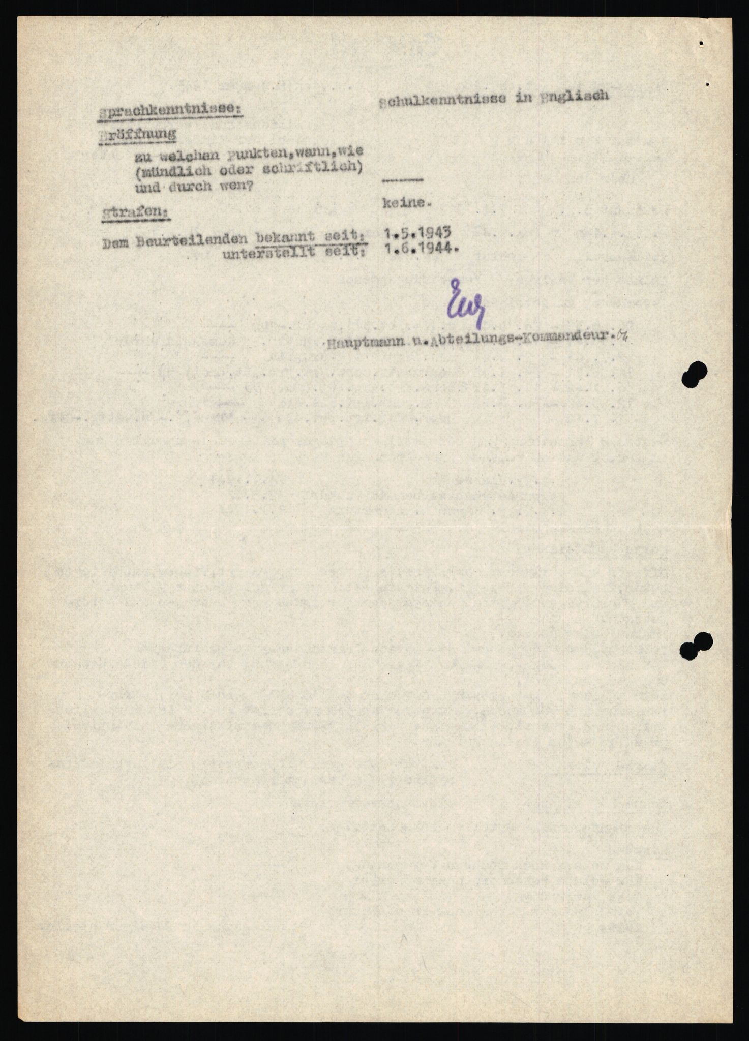 Forsvarets Overkommando. 2 kontor. Arkiv 11.4. Spredte tyske arkivsaker, AV/RA-RAFA-7031/D/Dar/Dara/L0019: Personalbøker og diverse, 1940-1945, p. 631