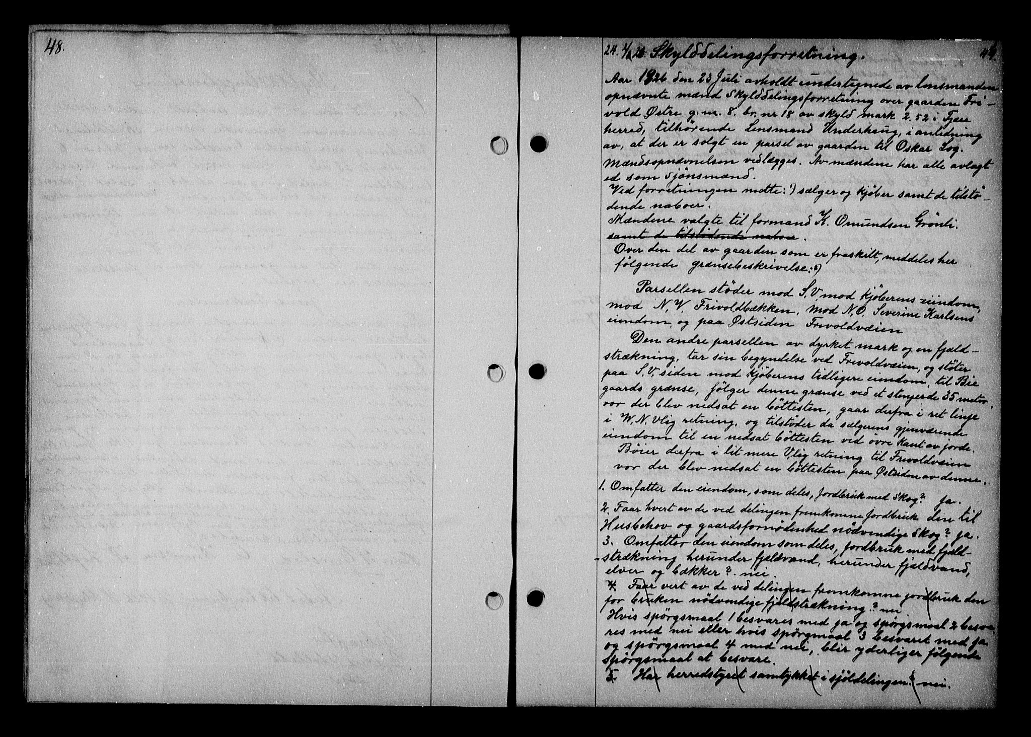 Vestre Nedenes/Sand sorenskriveri, AV/SAK-1221-0010/G/Gb/Gba/L0036: Mortgage book no. 62, 1926-1928, p. 48-49