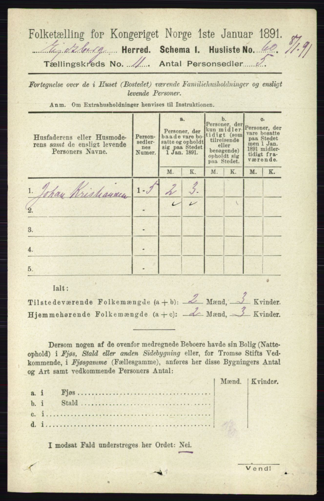 RA, 1891 census for 0125 Eidsberg, 1891, p. 6360