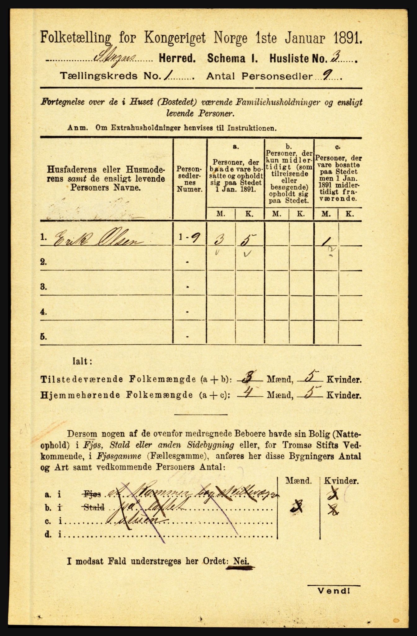 RA, 1891 census for 1448 Stryn, 1891, p. 31