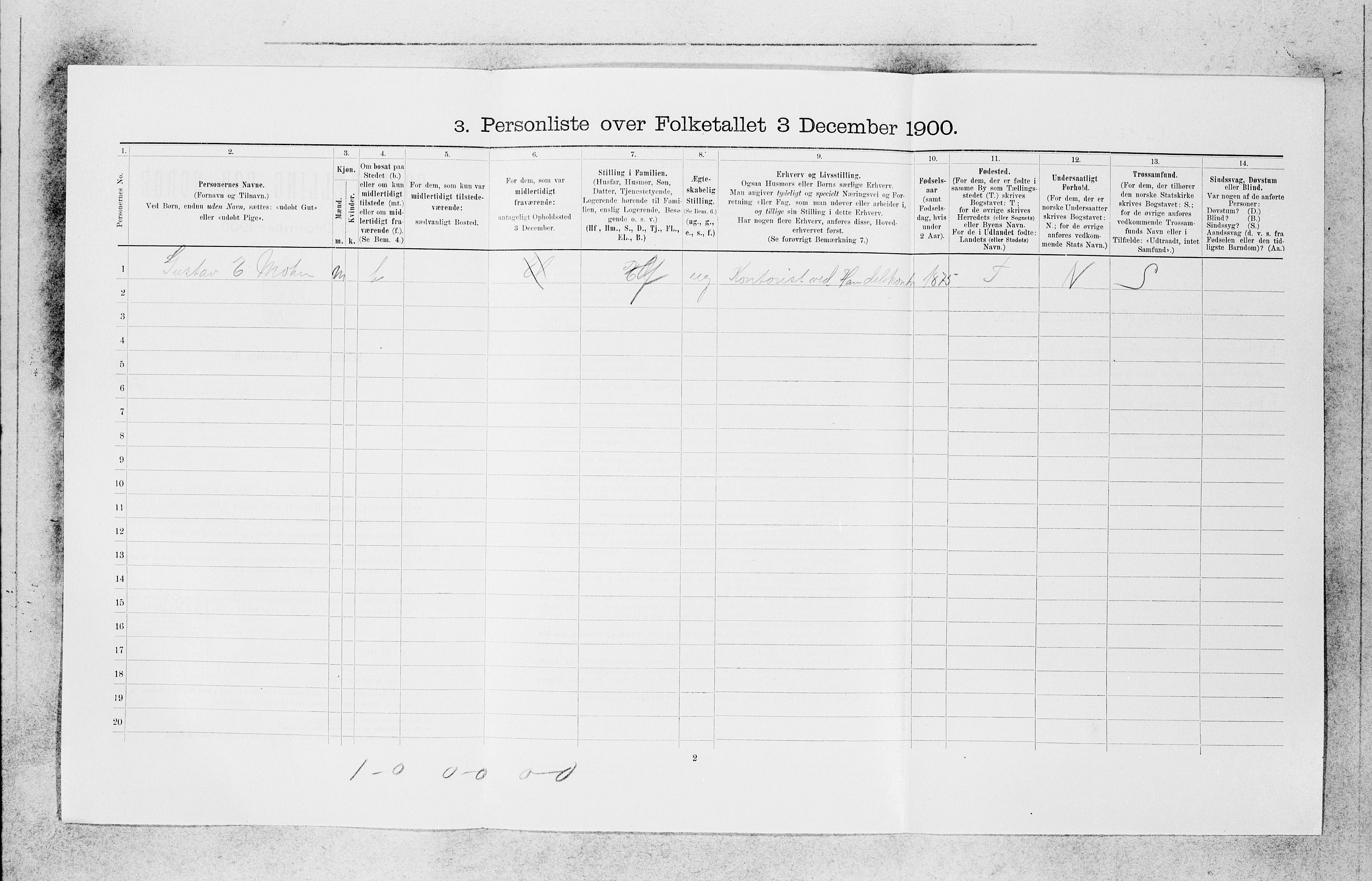 SAB, 1900 census for Bergen, 1900, p. 21853