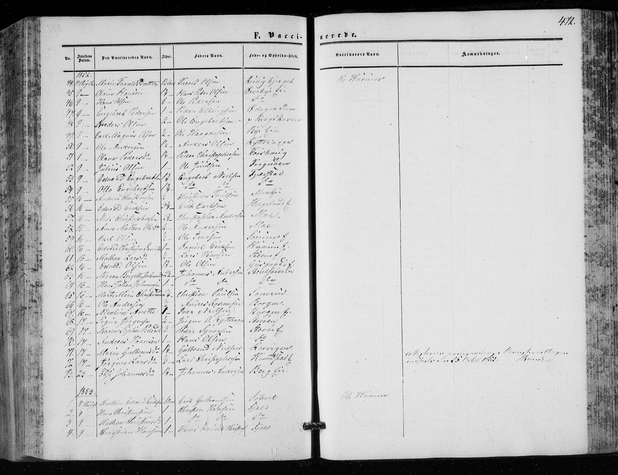 Hole kirkebøker, SAKO/A-228/F/Fa/L0006: Parish register (official) no. I 6, 1852-1872, p. 472