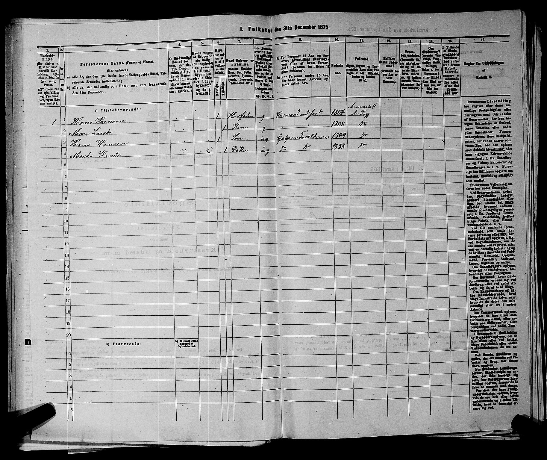 RA, 1875 census for 0118P Aremark, 1875, p. 448