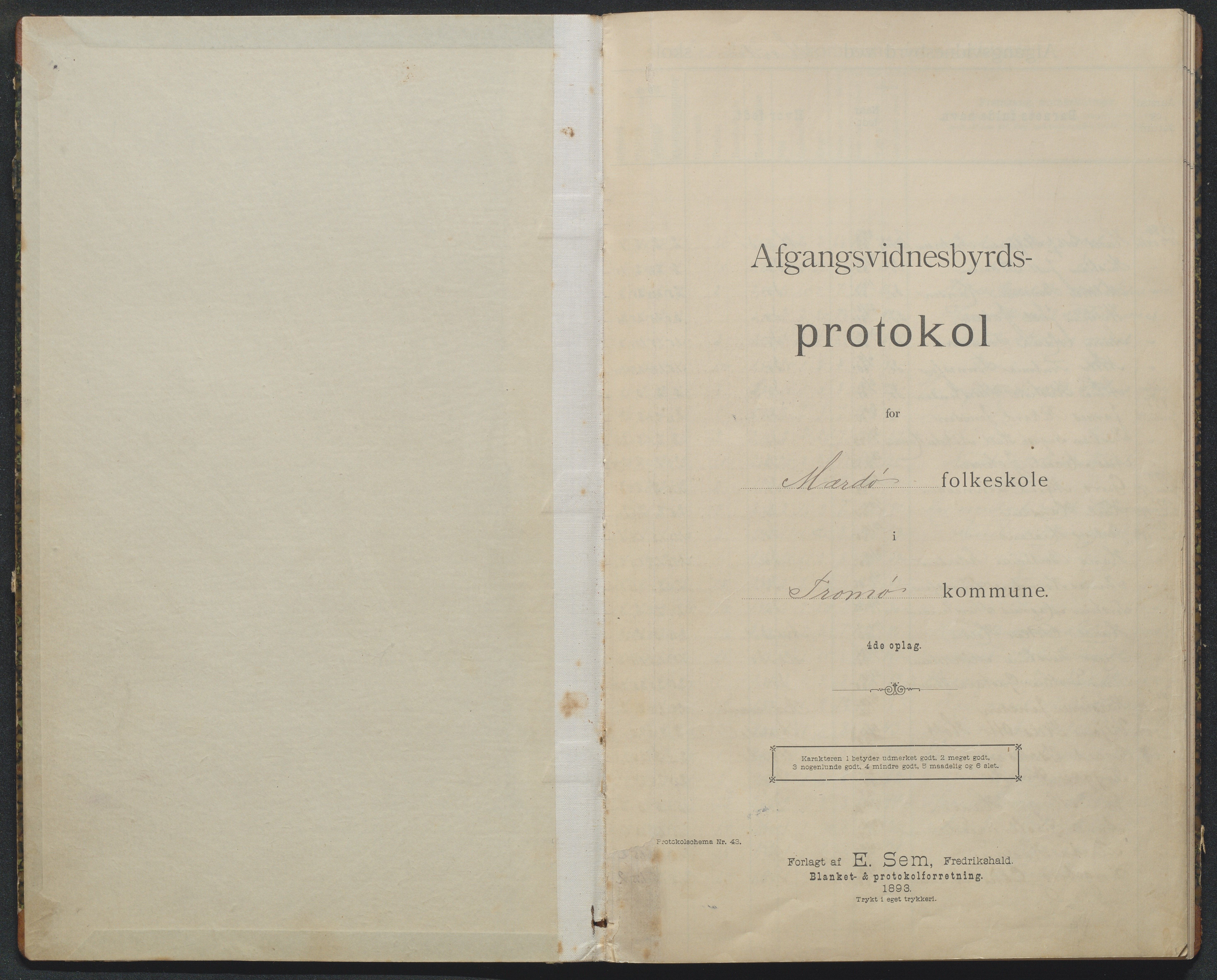 Tromøy kommune, Merdø skole, AAKS/KA0921-550c/K/K01/L0001: Avgangsvitnesmål, 1896-1937