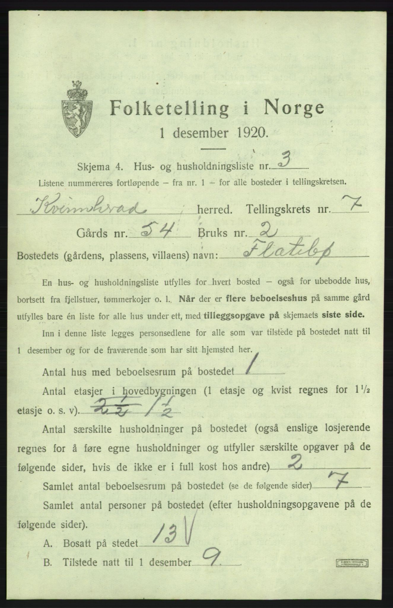 SAB, 1920 census for Kvinnherad, 1920, p. 948