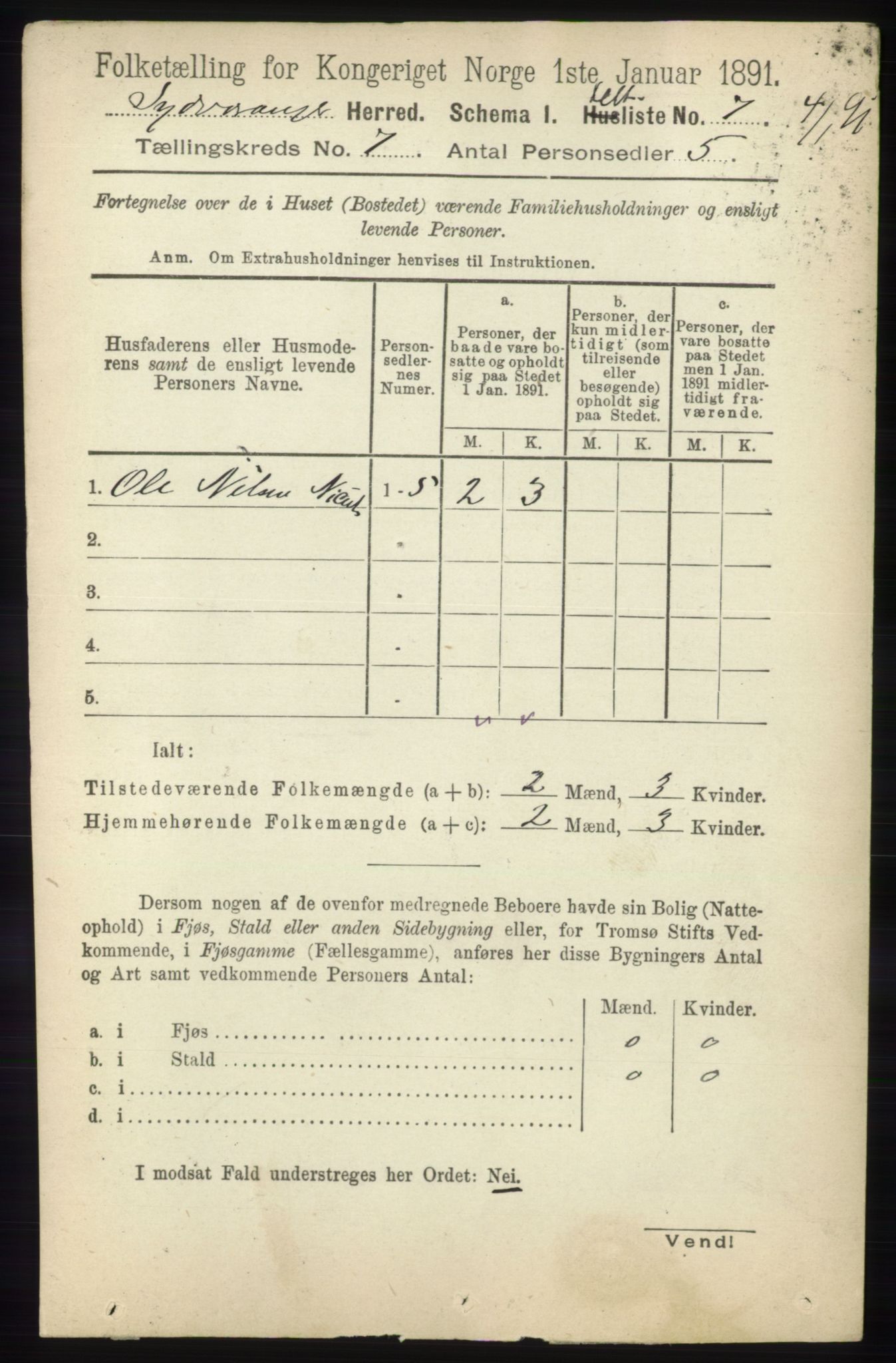 RA, 1891 census for 2030 Sør-Varanger, 1891, p. 2234