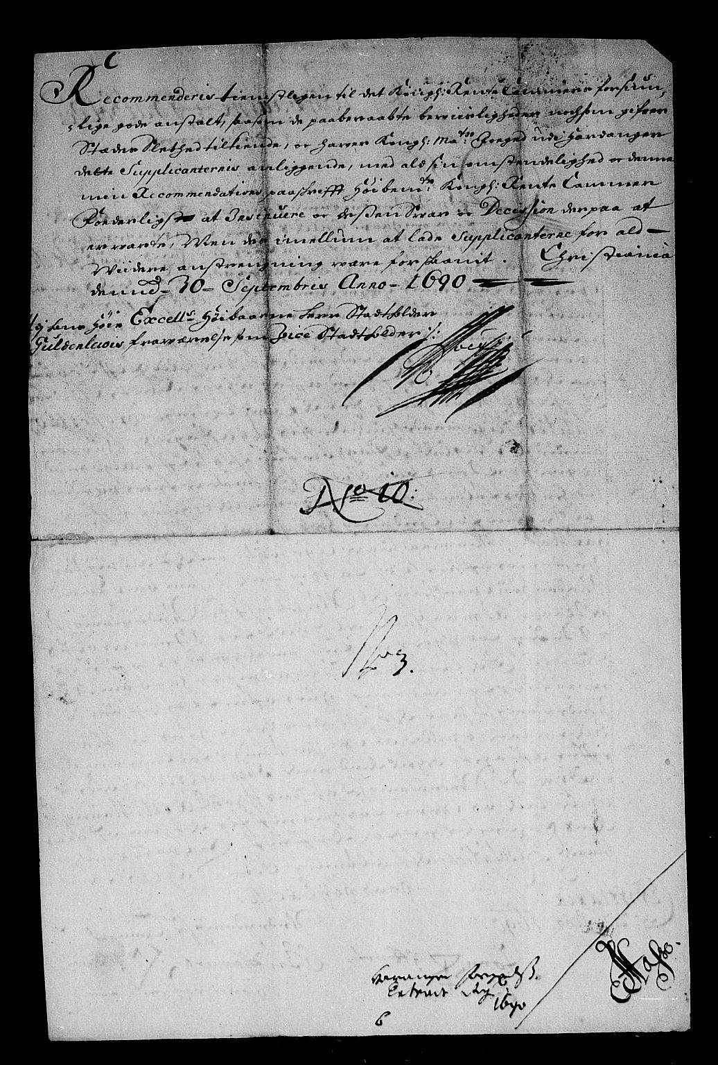 Rentekammeret inntil 1814, Reviderte regnskaper, Stiftamtstueregnskaper, Bergen stiftamt, AV/RA-EA-6043/R/Rc/L0093: Bergen stiftamt, 1690