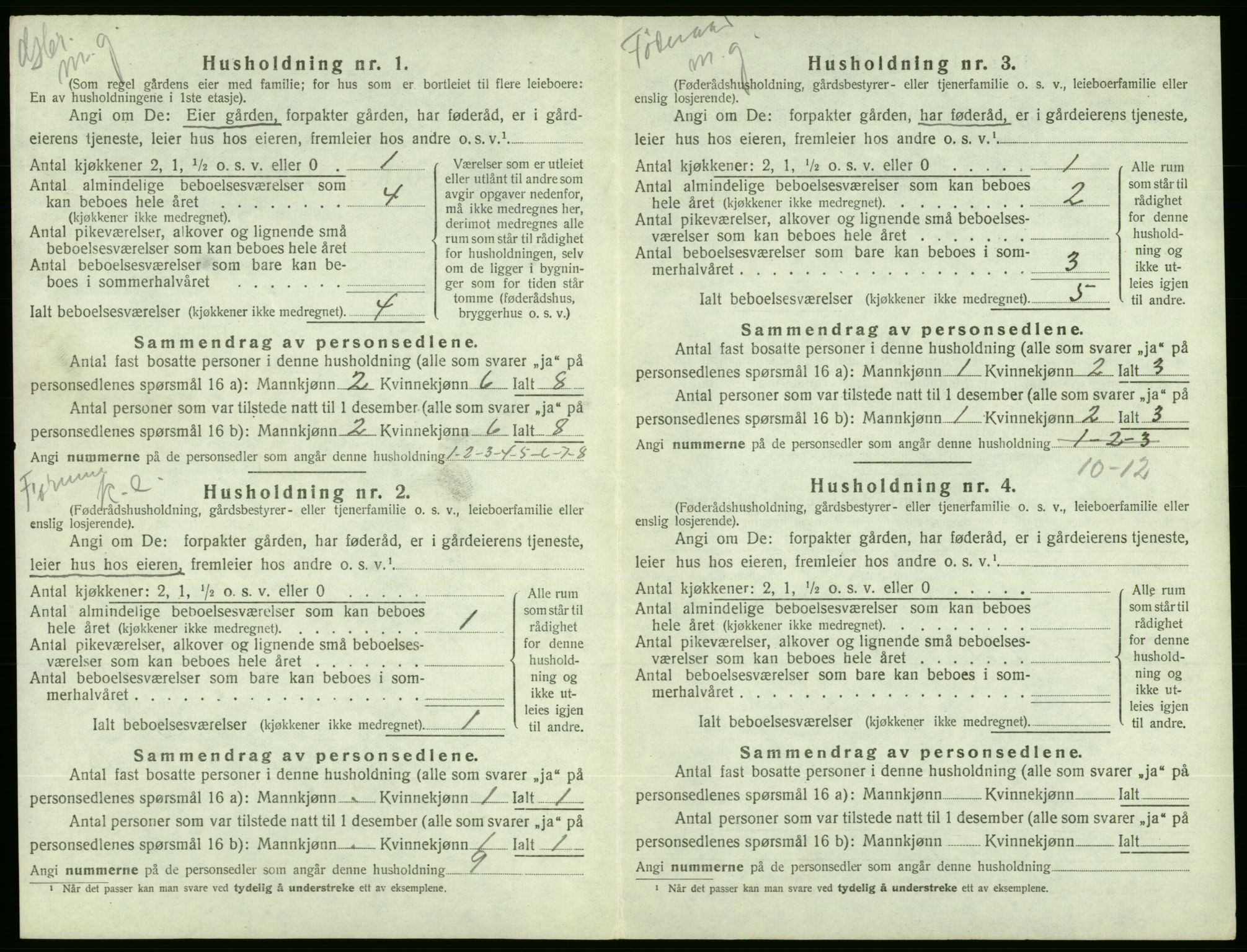 SAB, 1920 census for Ølen, 1920, p. 674