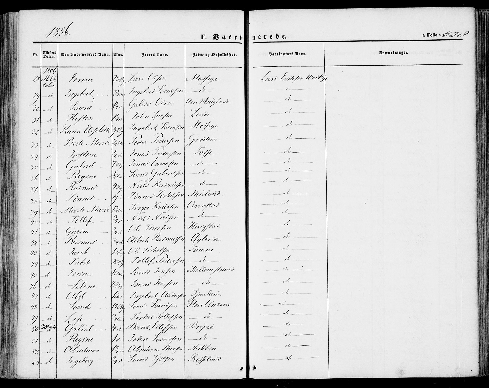 Lye sokneprestkontor, SAST/A-101794/001/30BA/L0007: Parish register (official) no. A 6, 1856-1871, p. 338