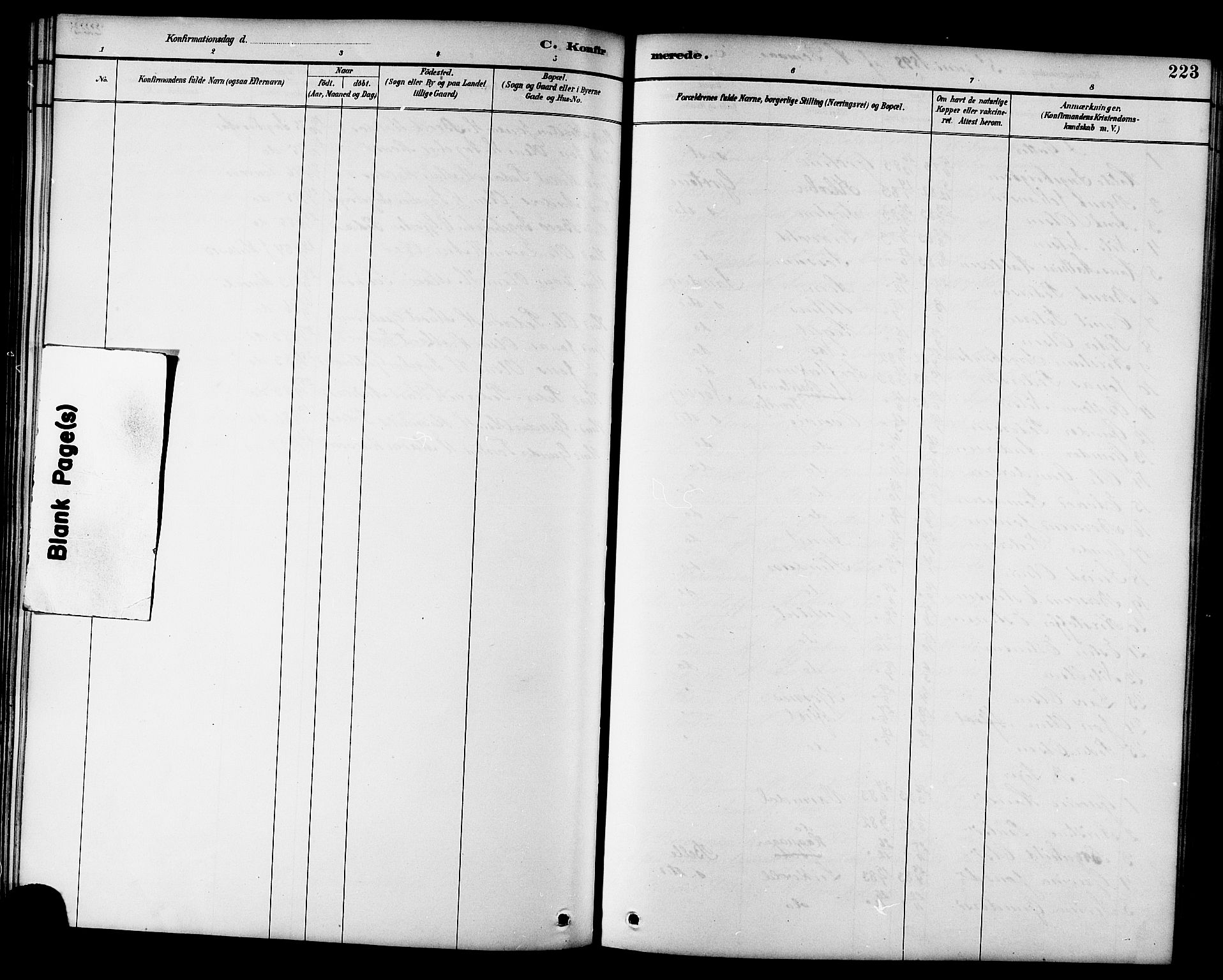 Ministerialprotokoller, klokkerbøker og fødselsregistre - Sør-Trøndelag, SAT/A-1456/695/L1157: Parish register (copy) no. 695C08, 1889-1913, p. 223