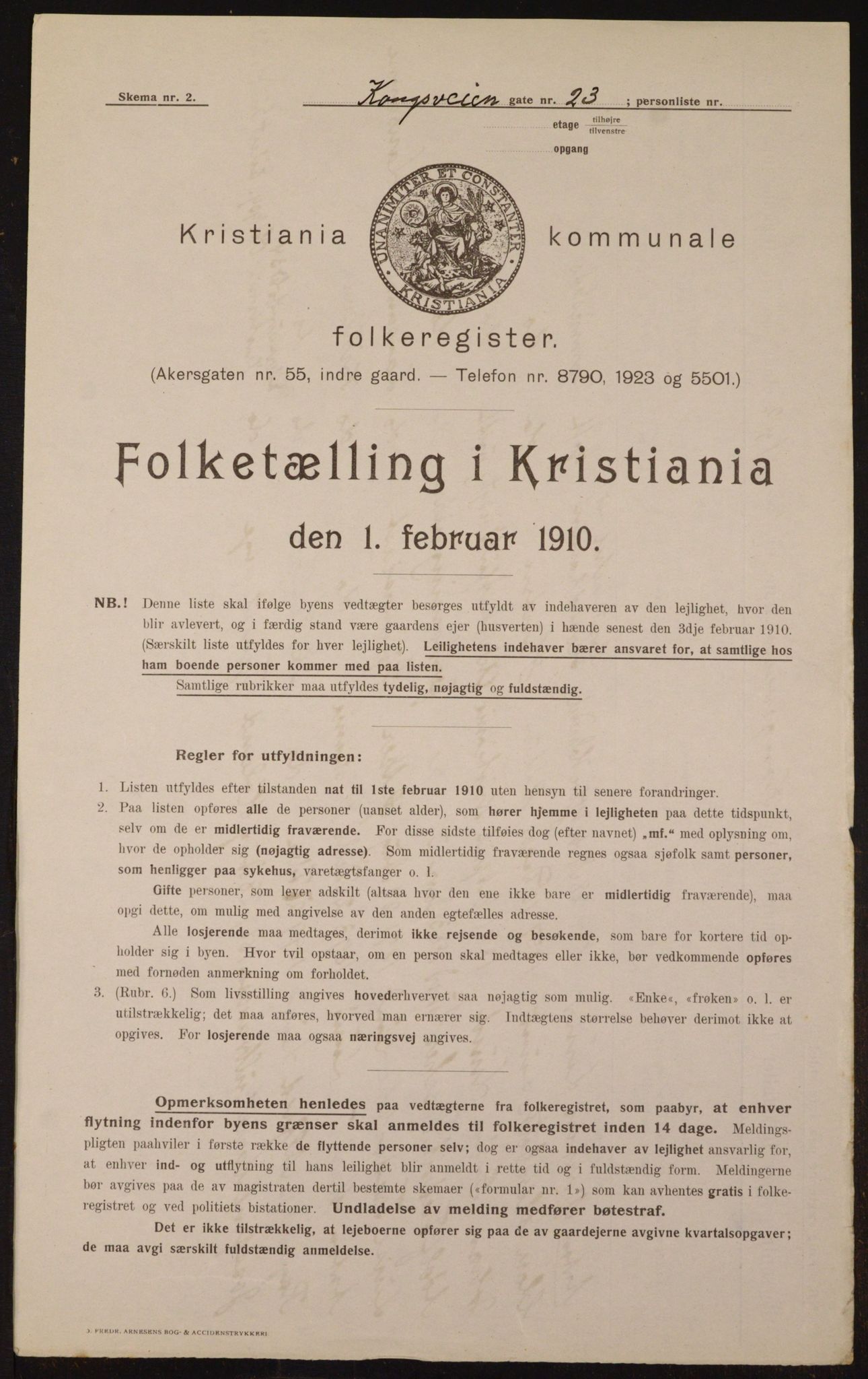 OBA, Municipal Census 1910 for Kristiania, 1910, p. 51524