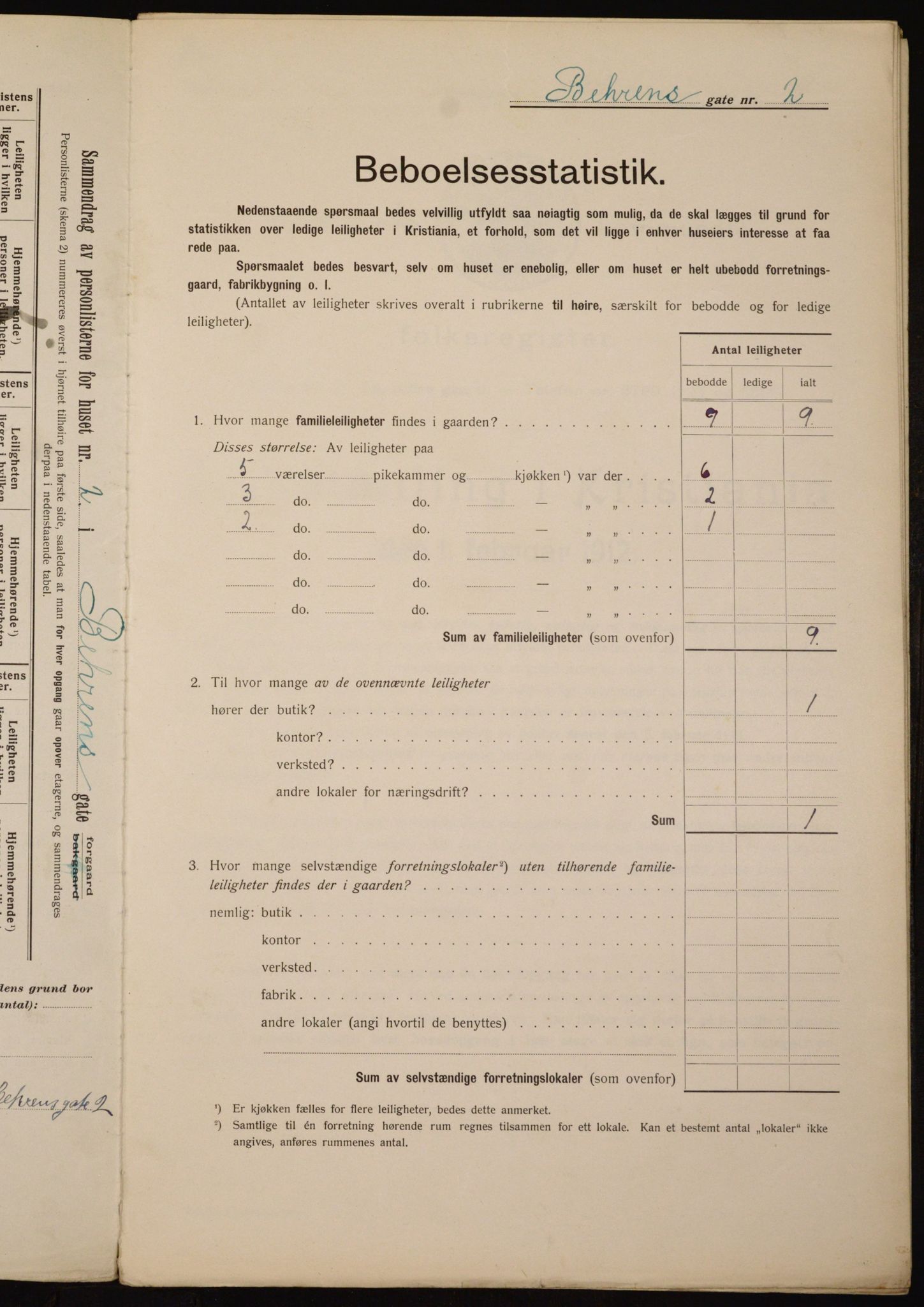 OBA, Municipal Census 1912 for Kristiania, 1912, p. 3253