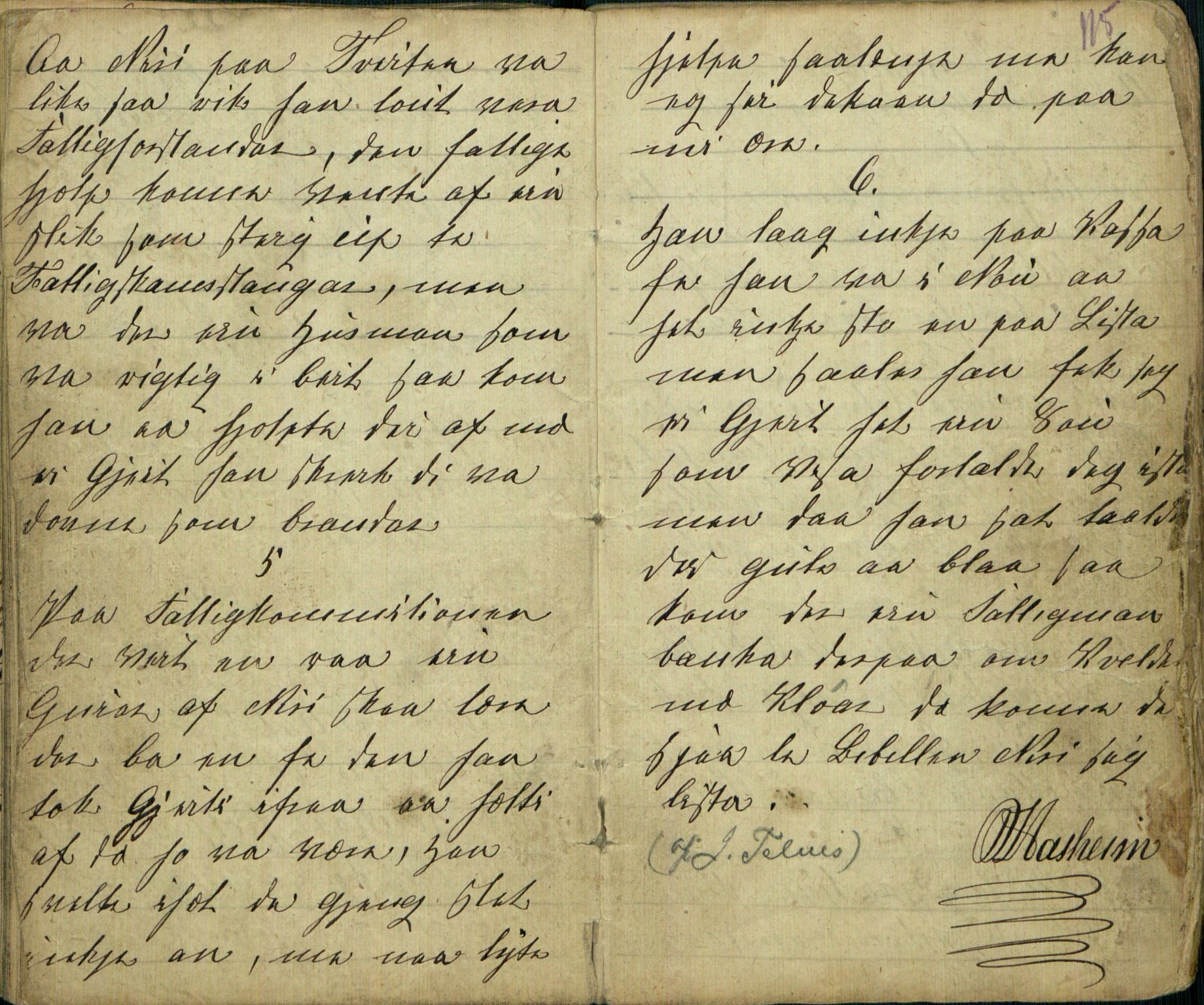 Rikard Berge, TEMU/TGM-A-1003/F/L0005/0018: 160-200 / 177 Handskriven visebok. Tilhører Aasheim af Sigjords Præstegjeld, 1870. Vise, 1870, p. 114-115