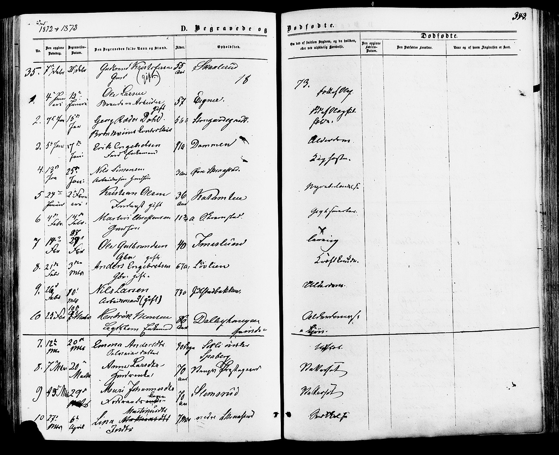 Vang prestekontor, Hedmark, AV/SAH-PREST-008/H/Ha/Haa/L0015: Parish register (official) no. 15, 1871-1885, p. 343