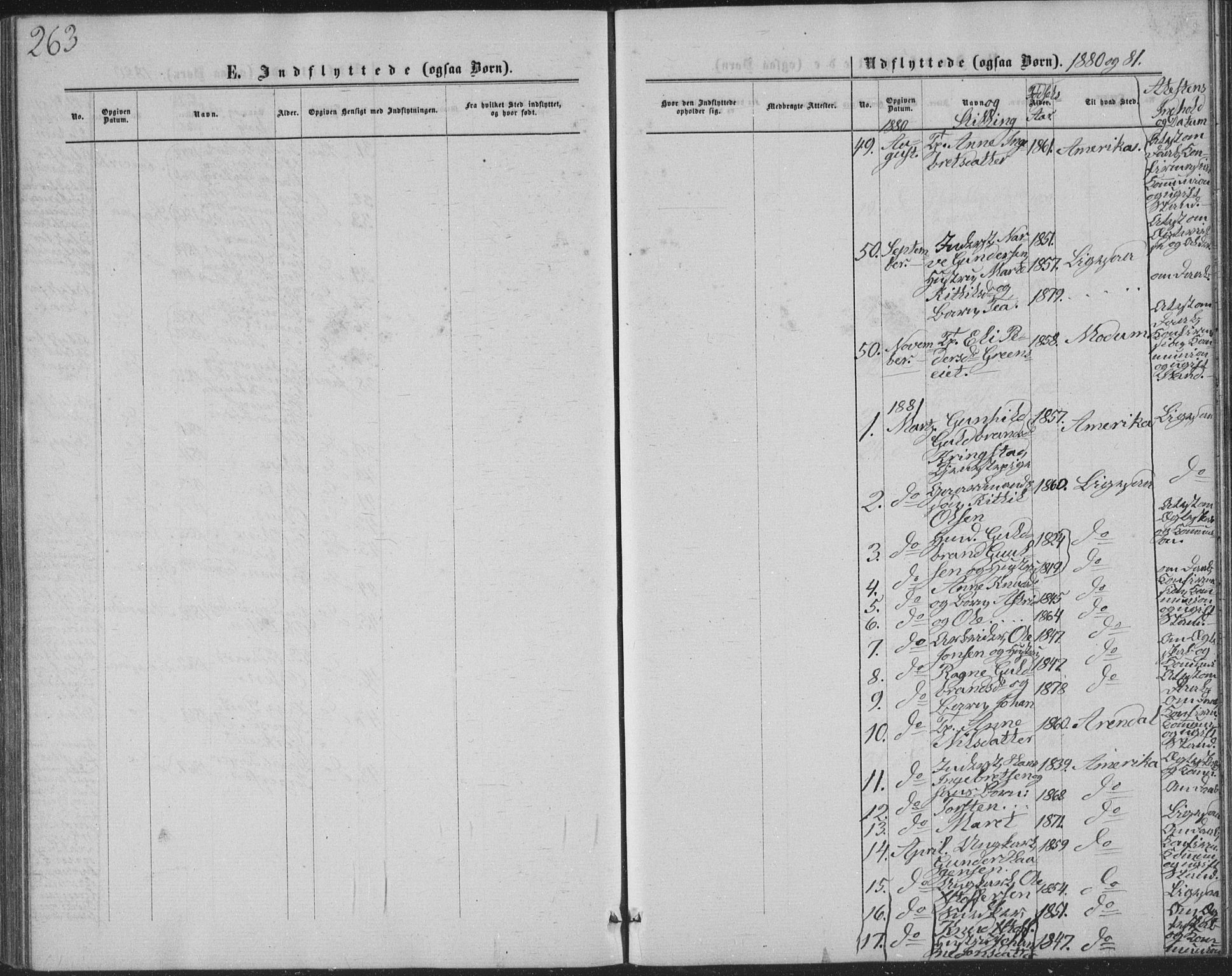 Sigdal kirkebøker, AV/SAKO-A-245/G/Ga/L0004: Parish register (copy) no. I 4, 1879-1885, p. 263