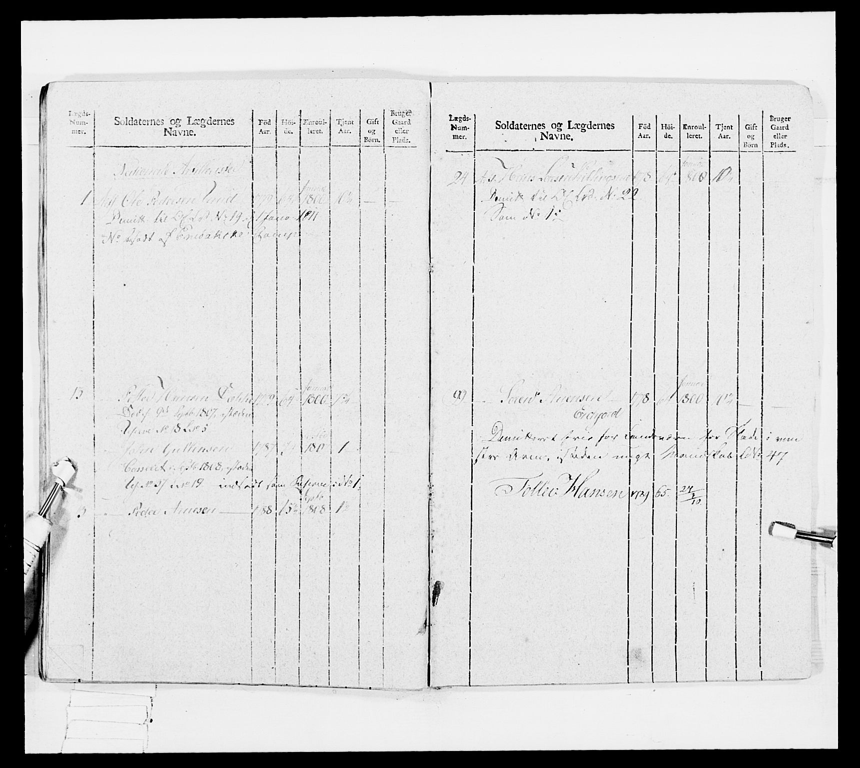 Generalitets- og kommissariatskollegiet, Det kongelige norske kommissariatskollegium, AV/RA-EA-5420/E/Eh/L0033: Nordafjelske gevorbne infanteriregiment, 1810, p. 349