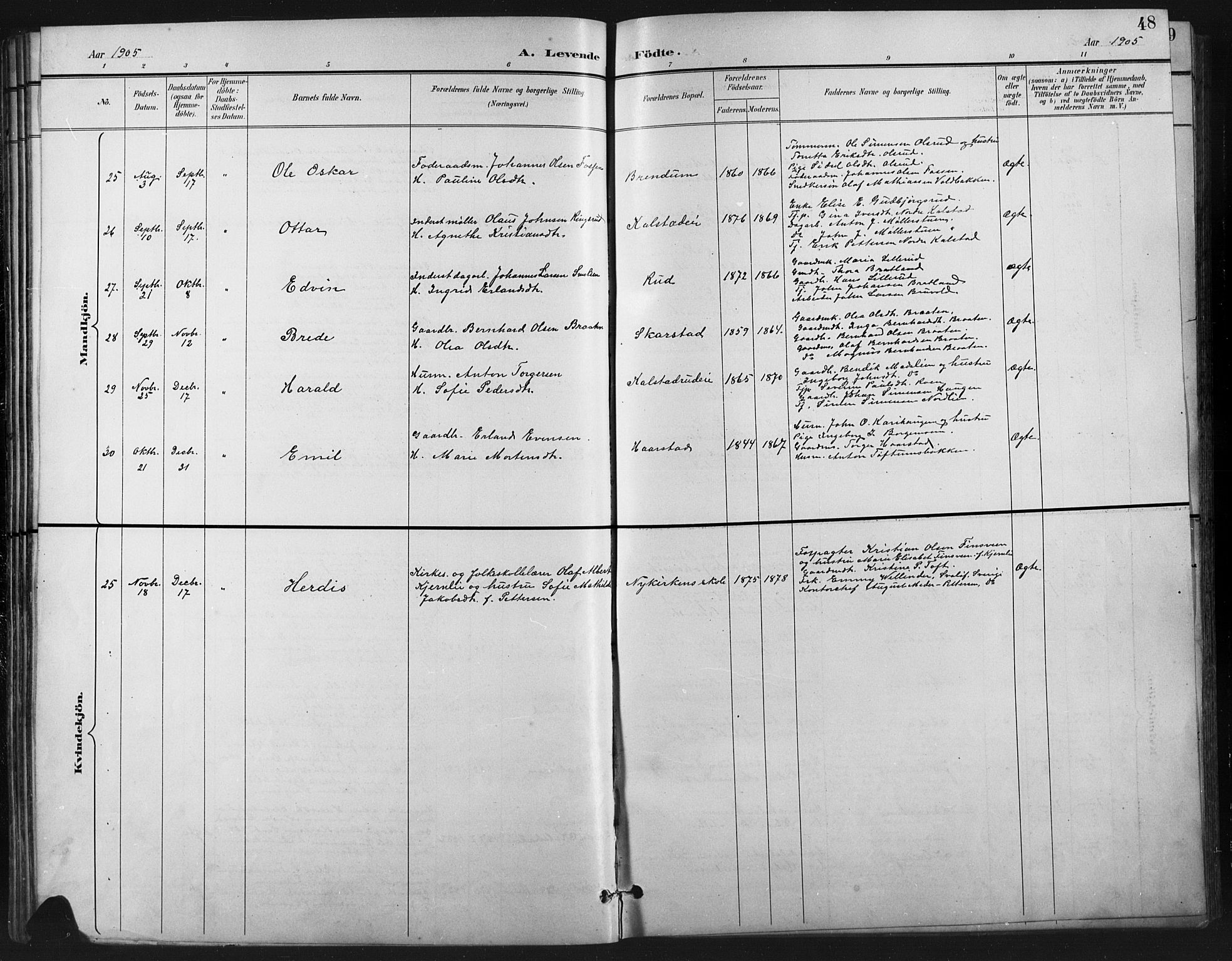 Vestre Gausdal prestekontor, SAH/PREST-094/H/Ha/Hab/L0003: Parish register (copy) no. 3, 1896-1925, p. 48
