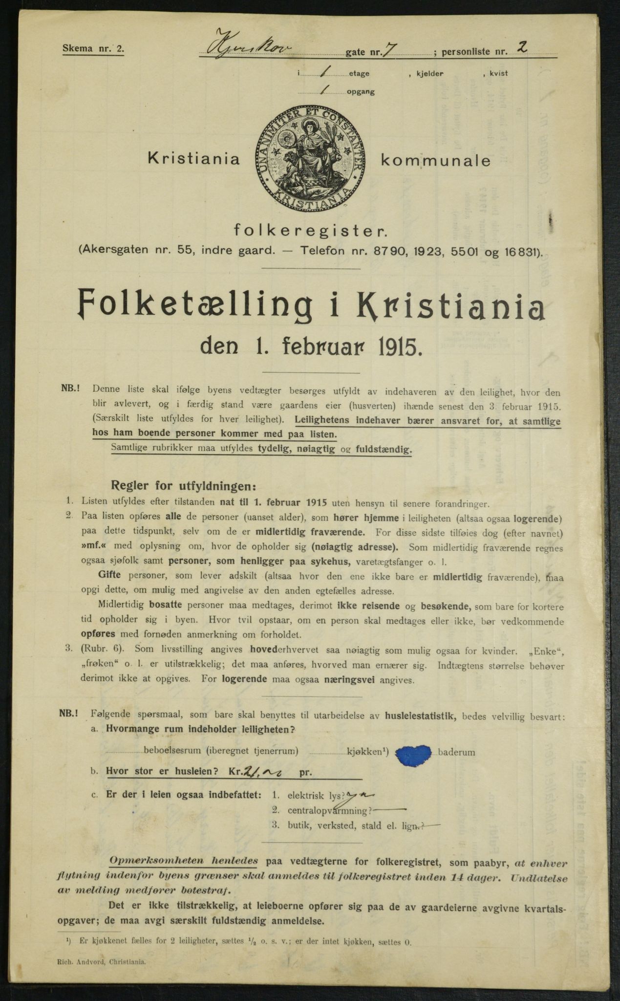 OBA, Municipal Census 1915 for Kristiania, 1915, p. 48980
